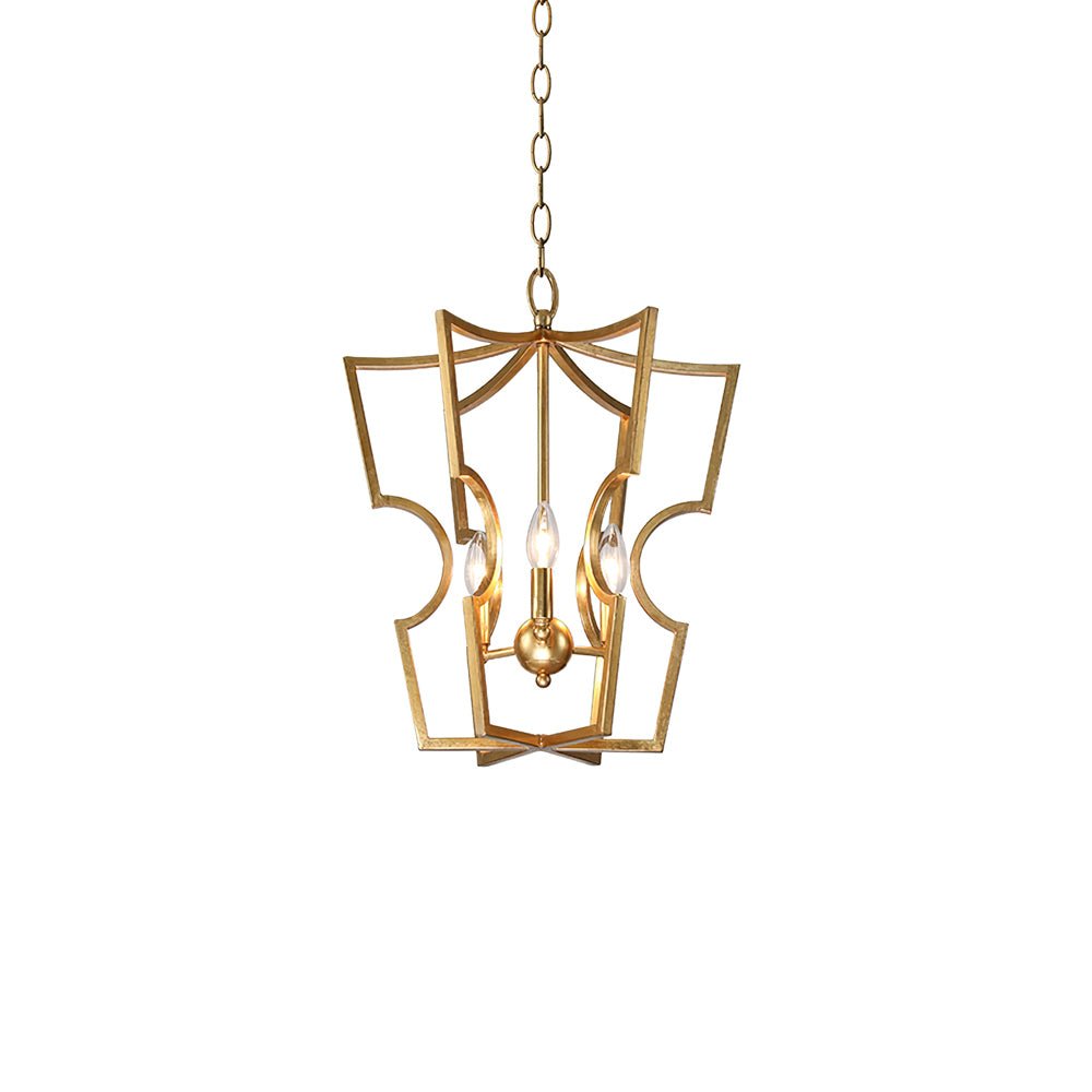 Niroxa Chandelier Gold Lantern Frame-Neutral Decor