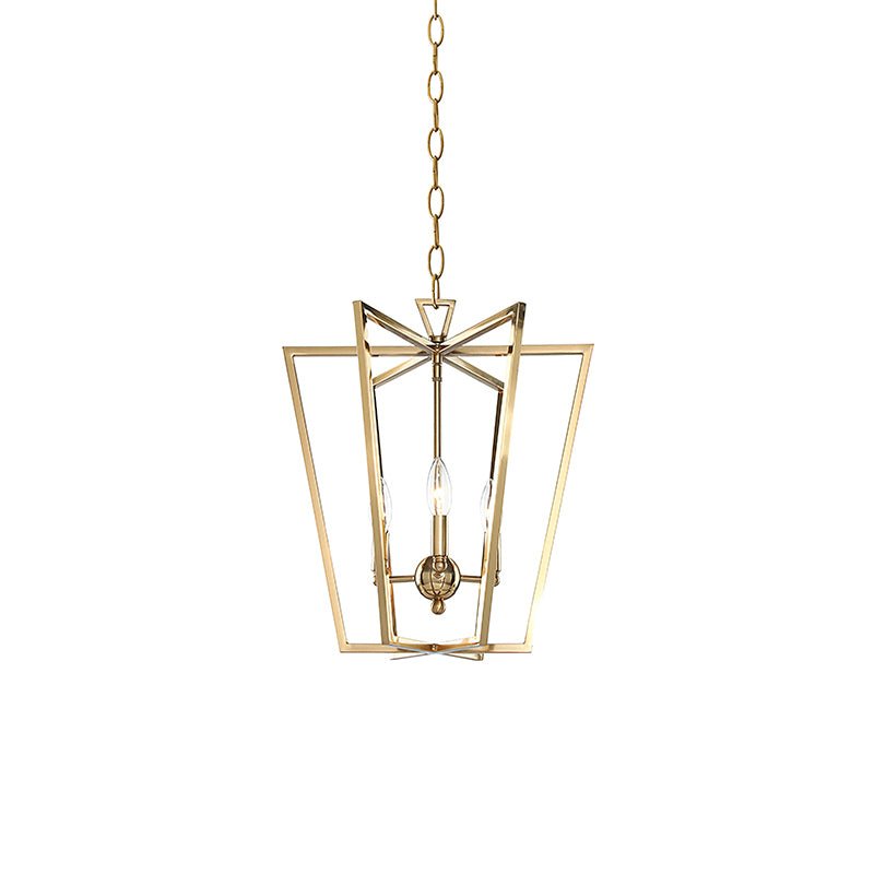Niroxa Chandelier Gold Lantern Frame-Neutral Decor