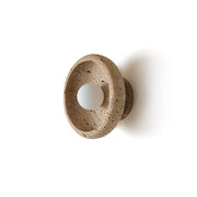 Neptune Travertine Wall Light   Ring-shaped