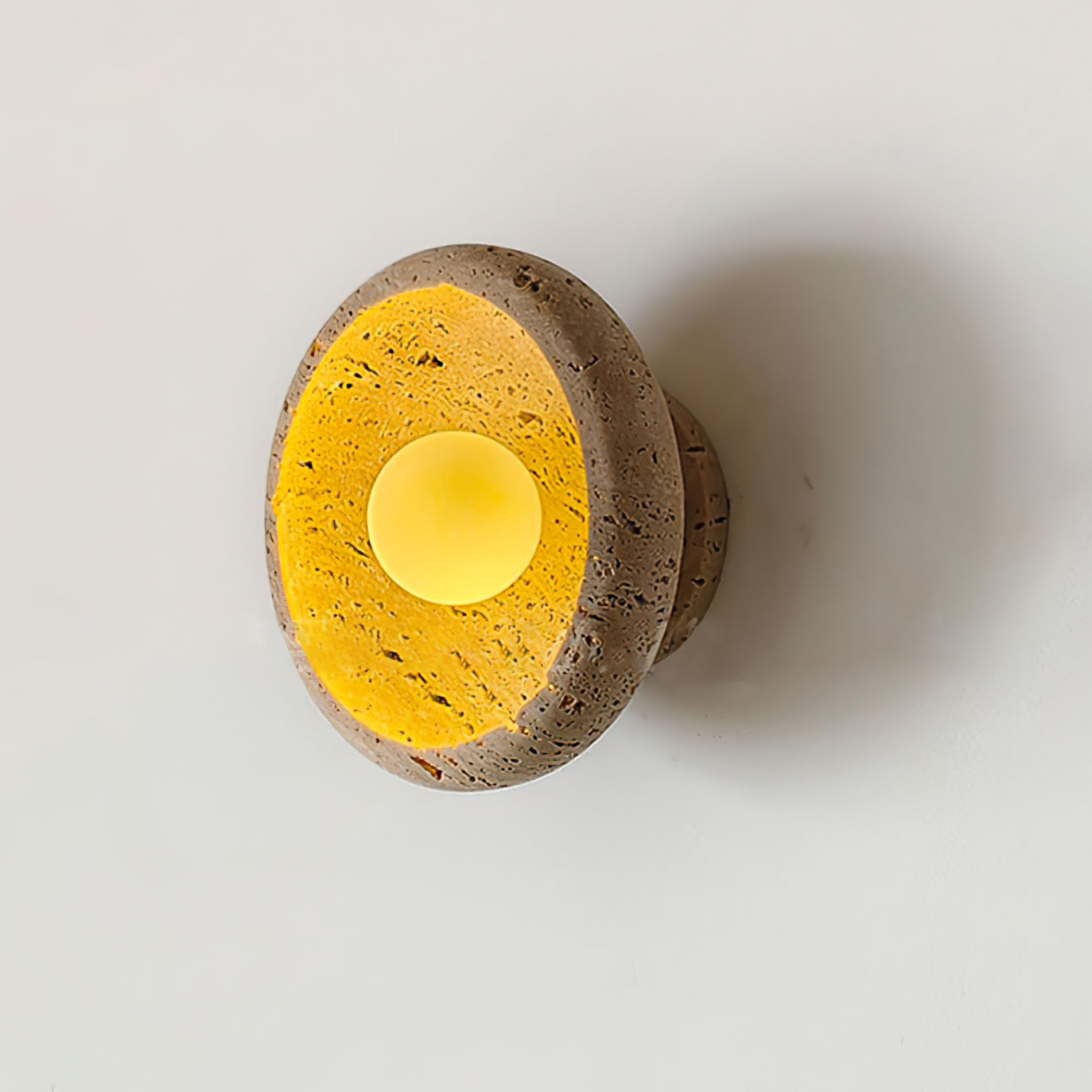 Neptune Travertine Wall Light   Ring-shaped