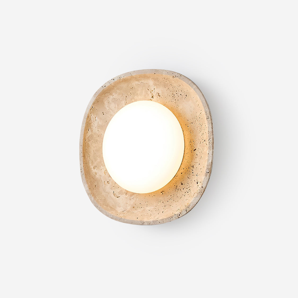 Ritta Wall Lamp Travertine Globe