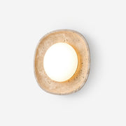Ritta Wall Lamp Travertine Globe