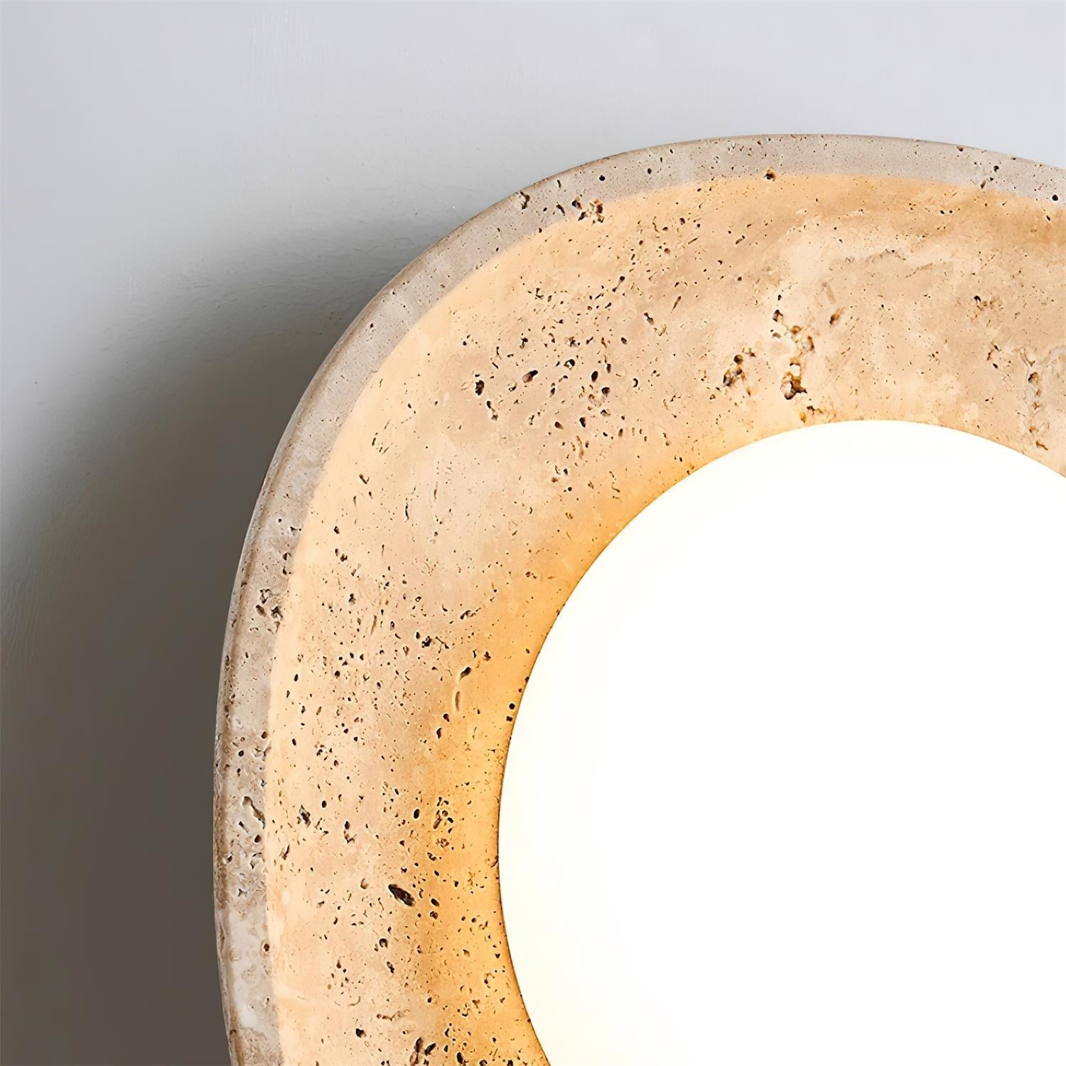 Ritta Wall Lamp Travertine Globe