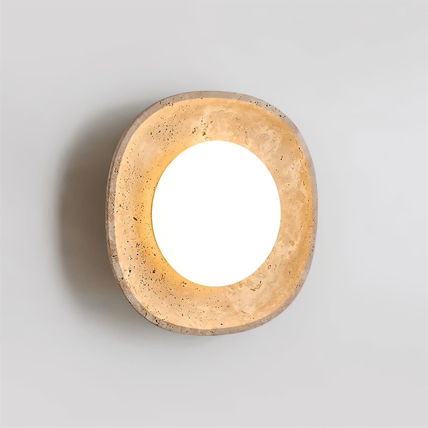 Ritta Wall Lamp Travertine Globe