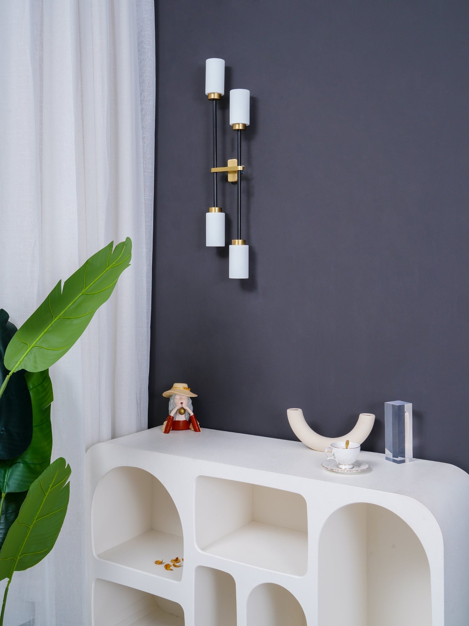 Tekas Wall Lamp Cylinder Glass Linear-Neutral Decor