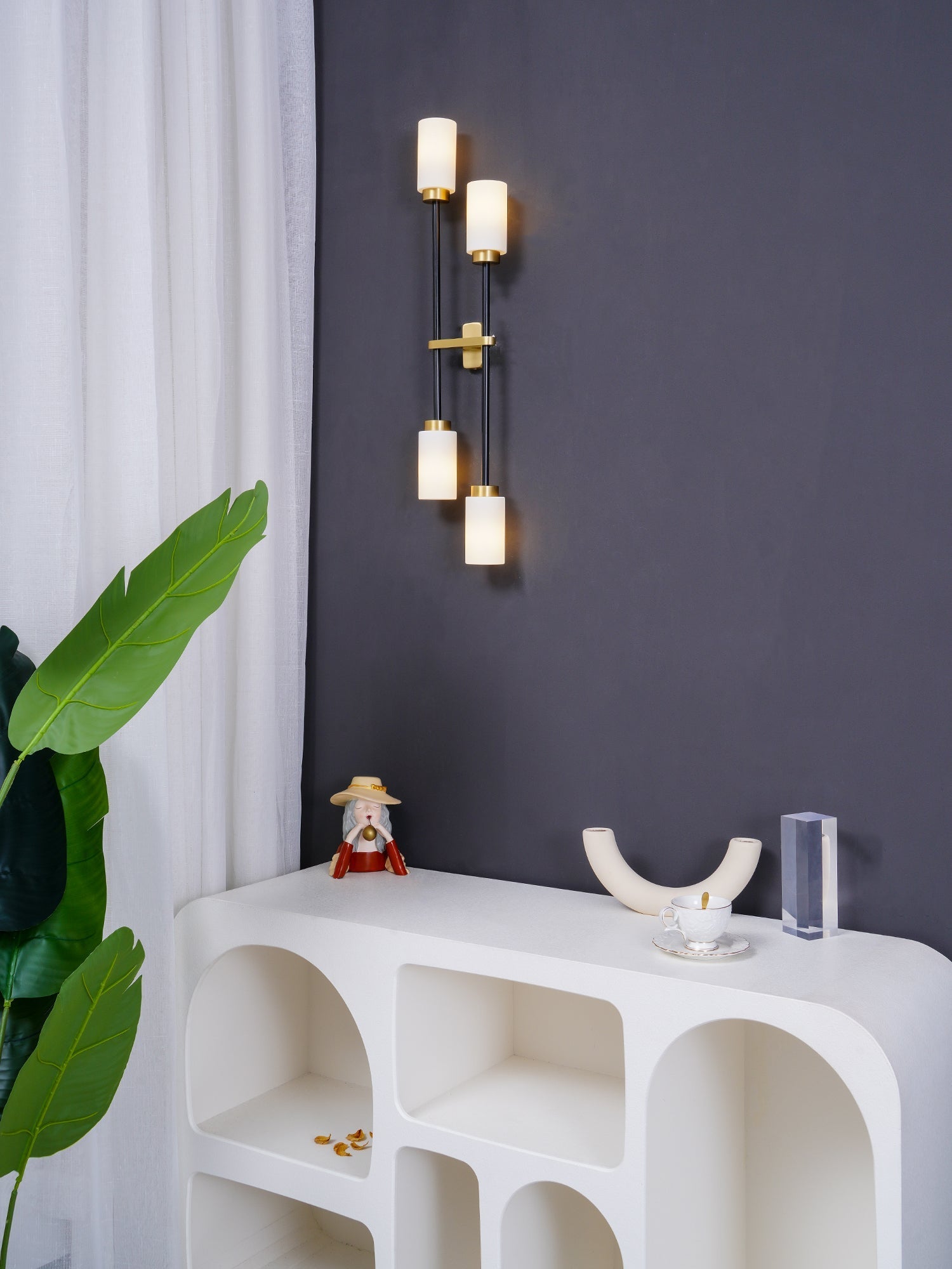 Tekas Wall Lamp Cylinder Glass Linear-Neutral Decor