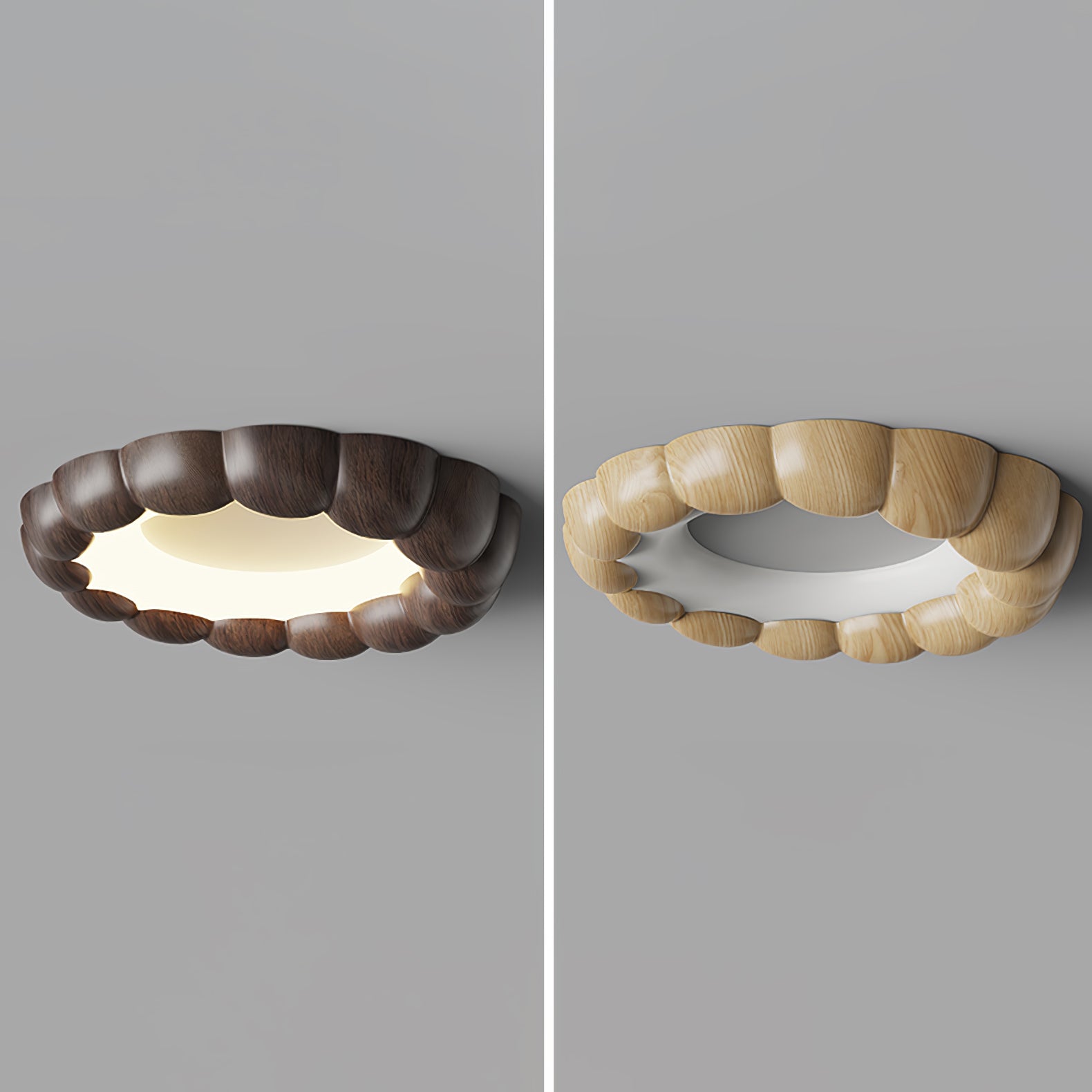 Eraeiel Traditional Elegance Ripple Ceiling Lamp-Neutral Decor