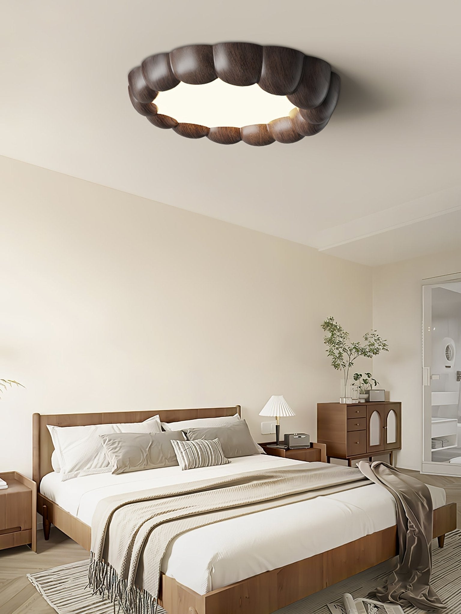 Eraeiel Traditional Elegance Ripple Ceiling Lamp-Neutral Decor