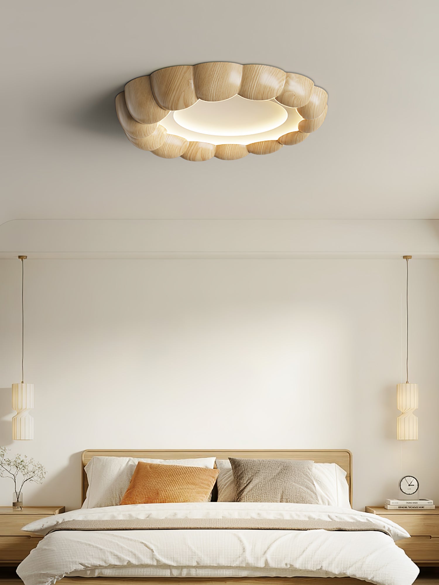 Eraeiel Traditional Elegance Ripple Ceiling Lamp-Neutral Decor
