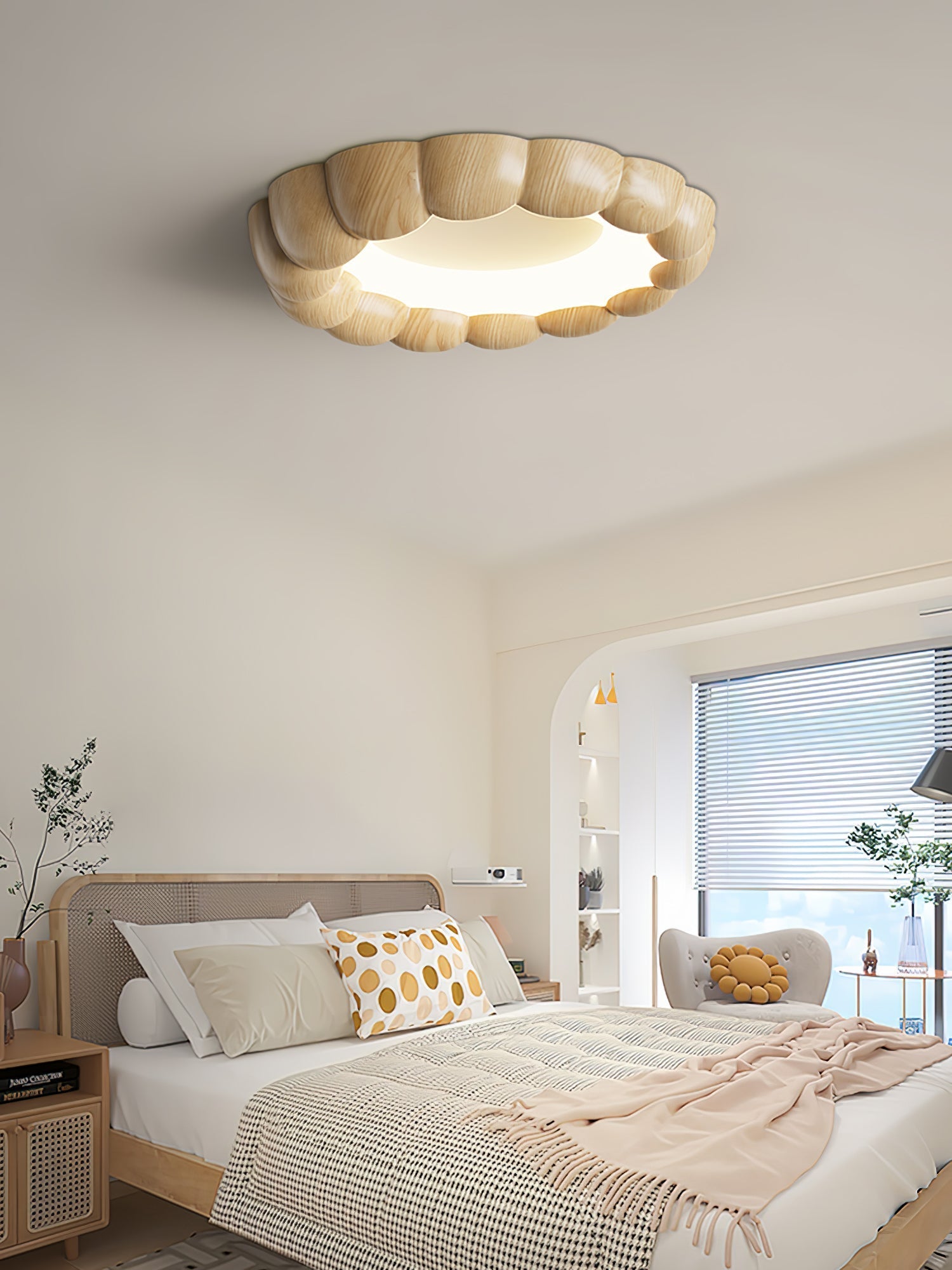 Eraeiel Traditional Elegance Ripple Ceiling Lamp-Neutral Decor