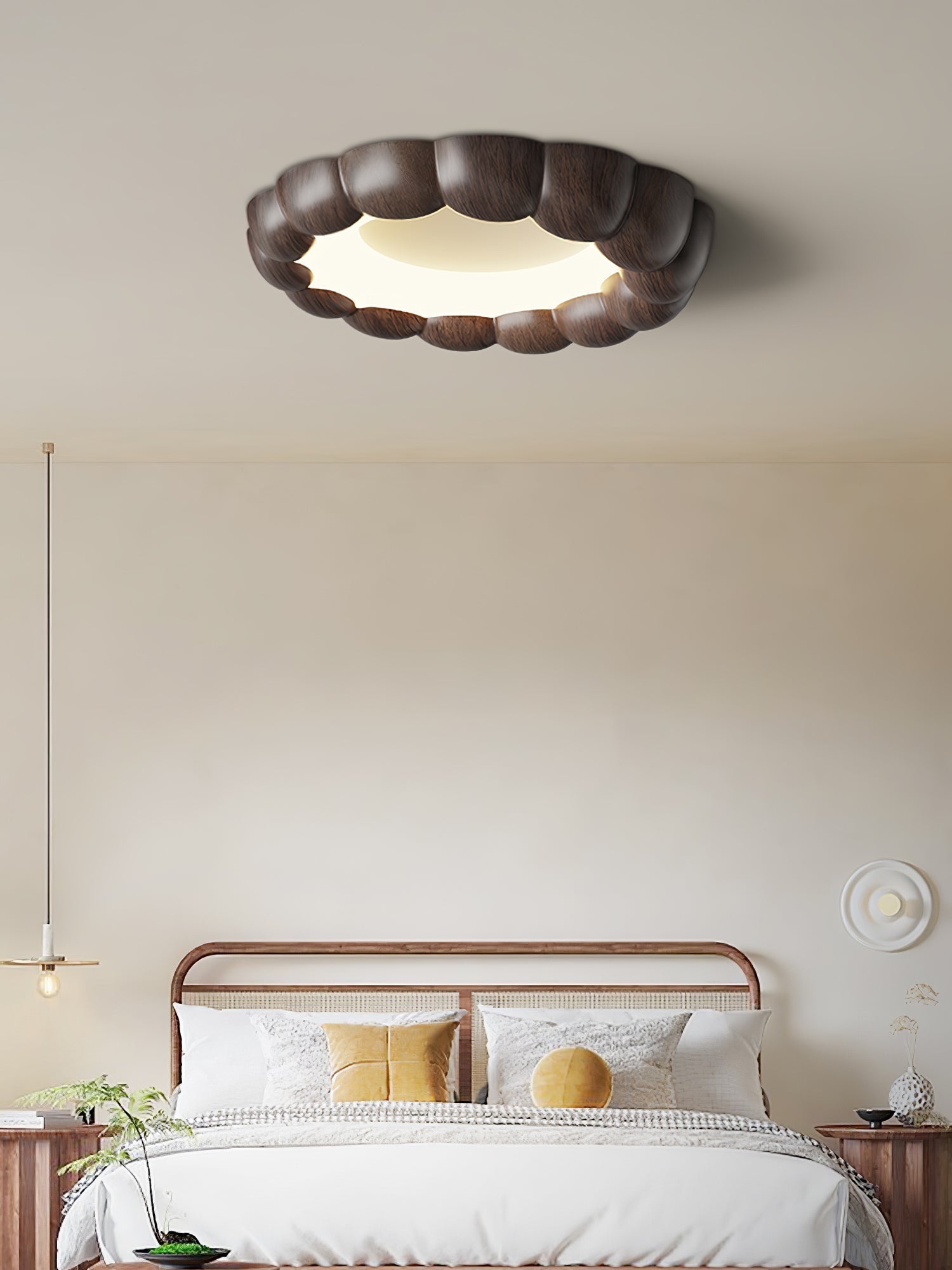 Eraeiel Traditional Elegance Ripple Ceiling Lamp-Neutral Decor
