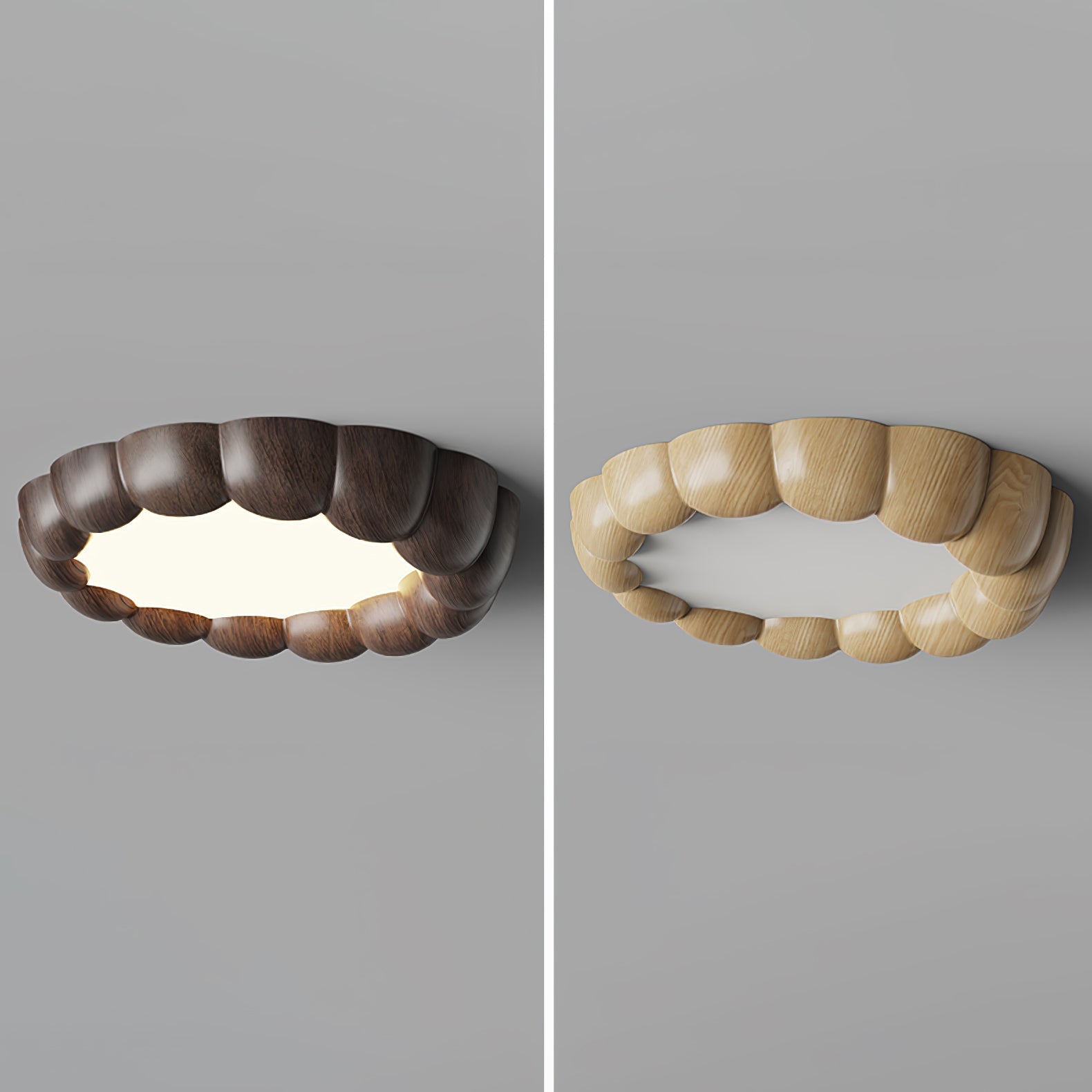 Eraeiel Traditional Elegance Ripple Ceiling Lamp-Neutral Decor