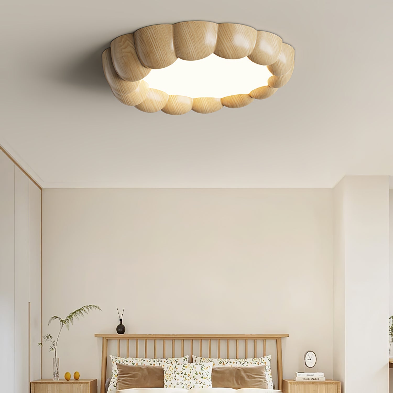 Eraeiel Traditional Elegance Ripple Ceiling Lamp-Neutral Decor