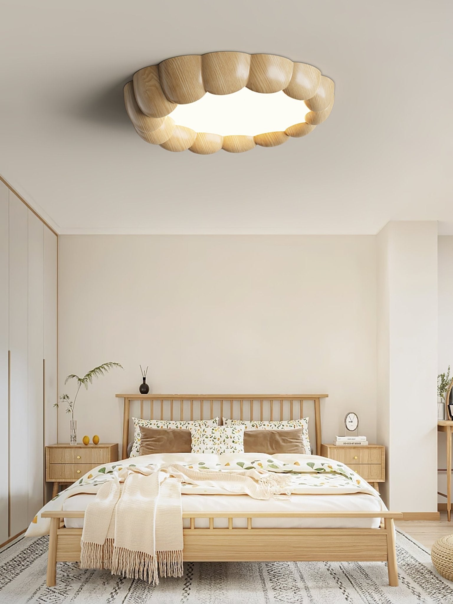 Eraeiel Traditional Elegance Ripple Ceiling Lamp-Neutral Decor