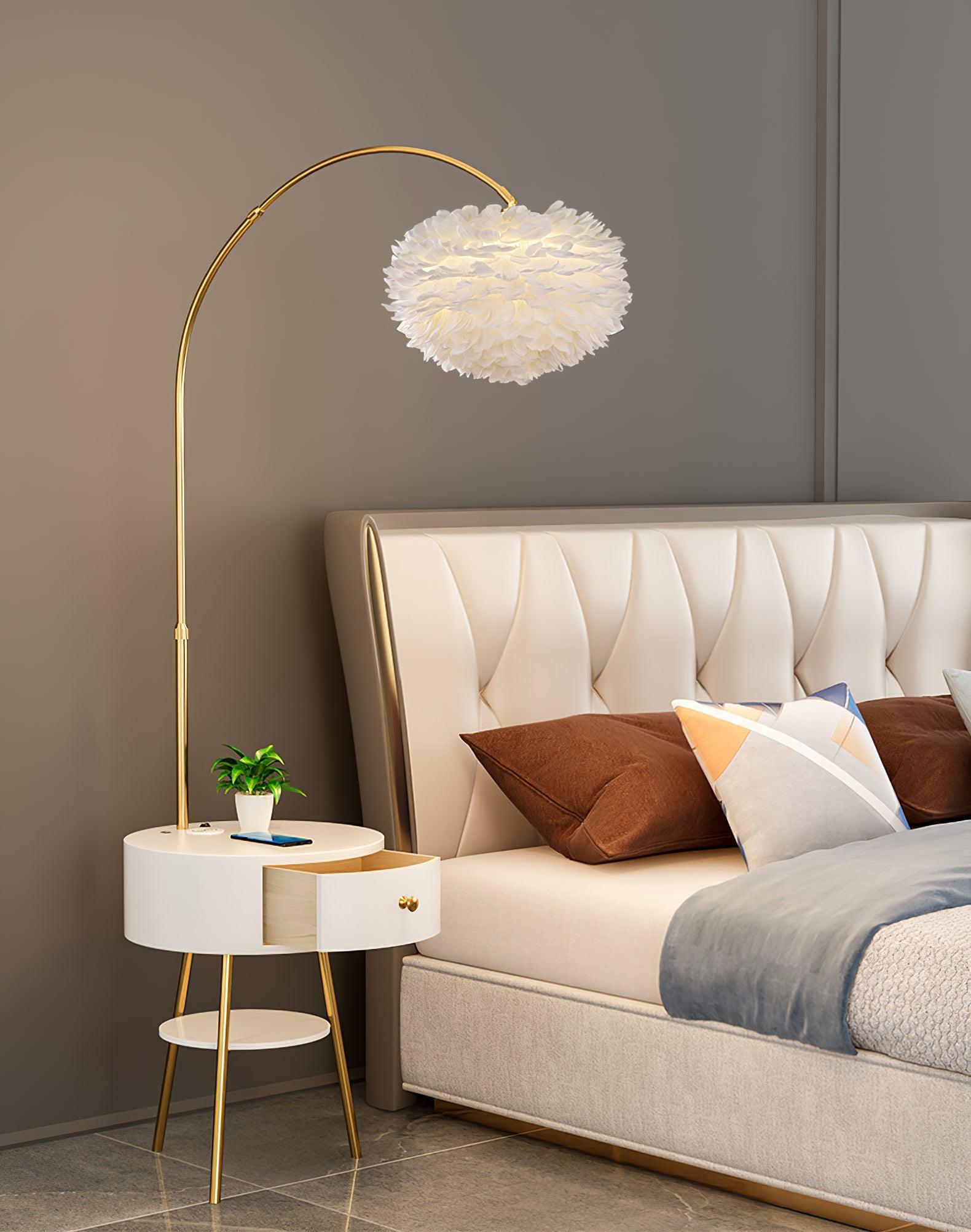 Navoic Marble Wood Floor Lamp-Neutral Decor