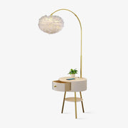 Navoic Marble Wood Floor Lamp-Neutral Decor