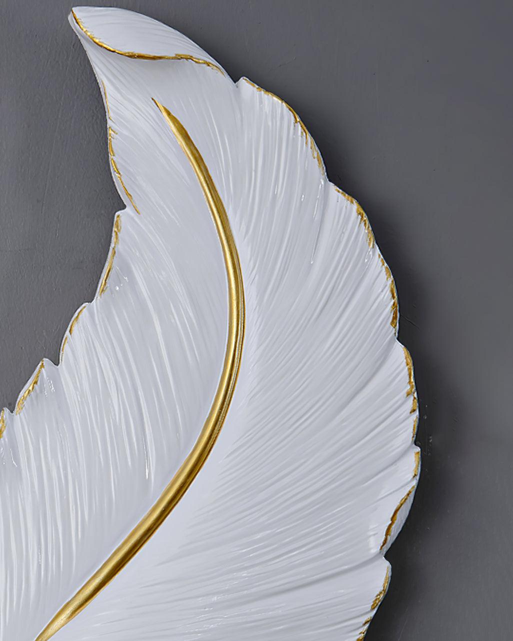 Arvess Individual Creativity Feather Resin Wall Lamp-Neutral Decor