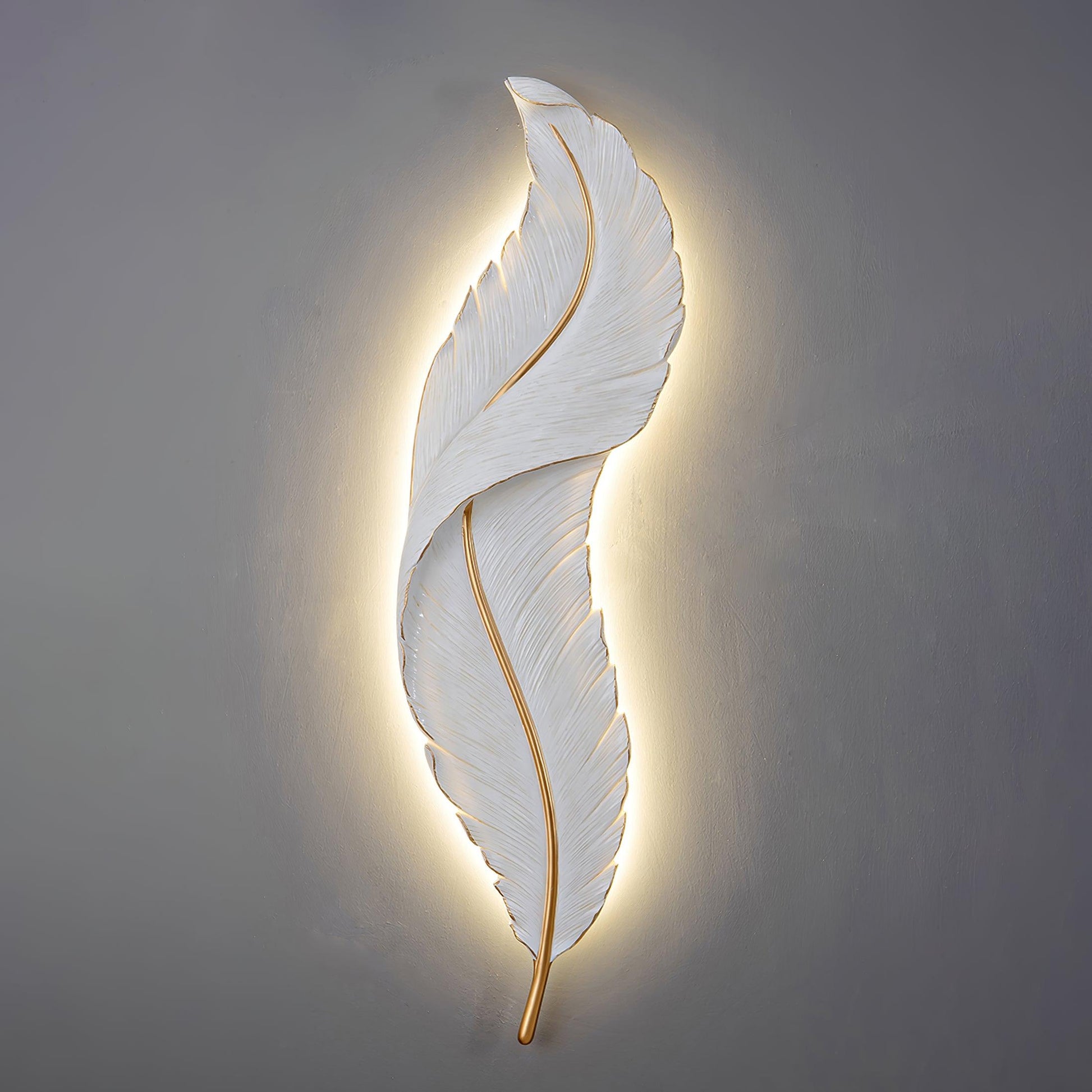 Arvess Individual Creativity Feather Resin Wall Lamp-Neutral Decor
