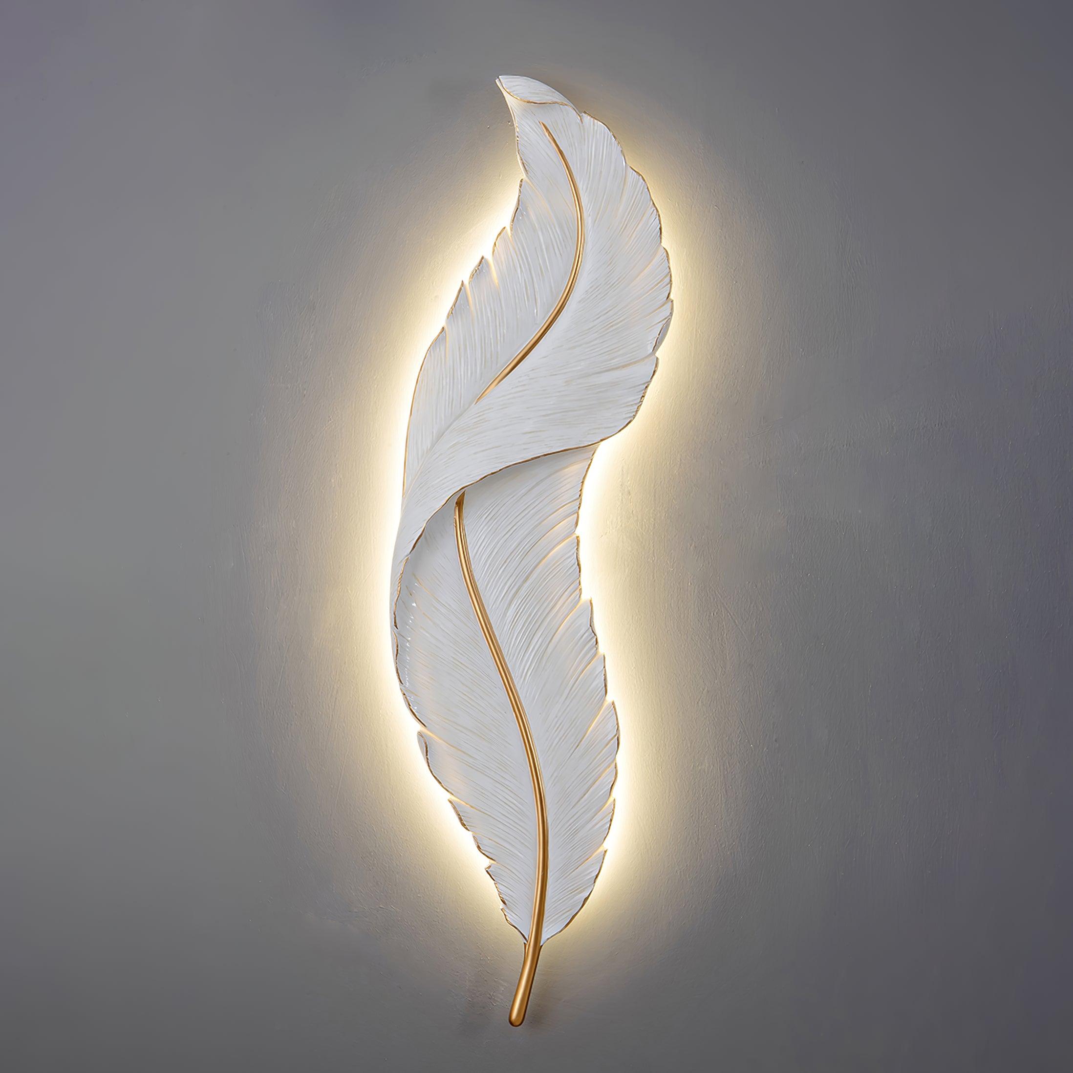 Arvess Individual Creativity Feather Resin Wall Lamp-Neutral Decor