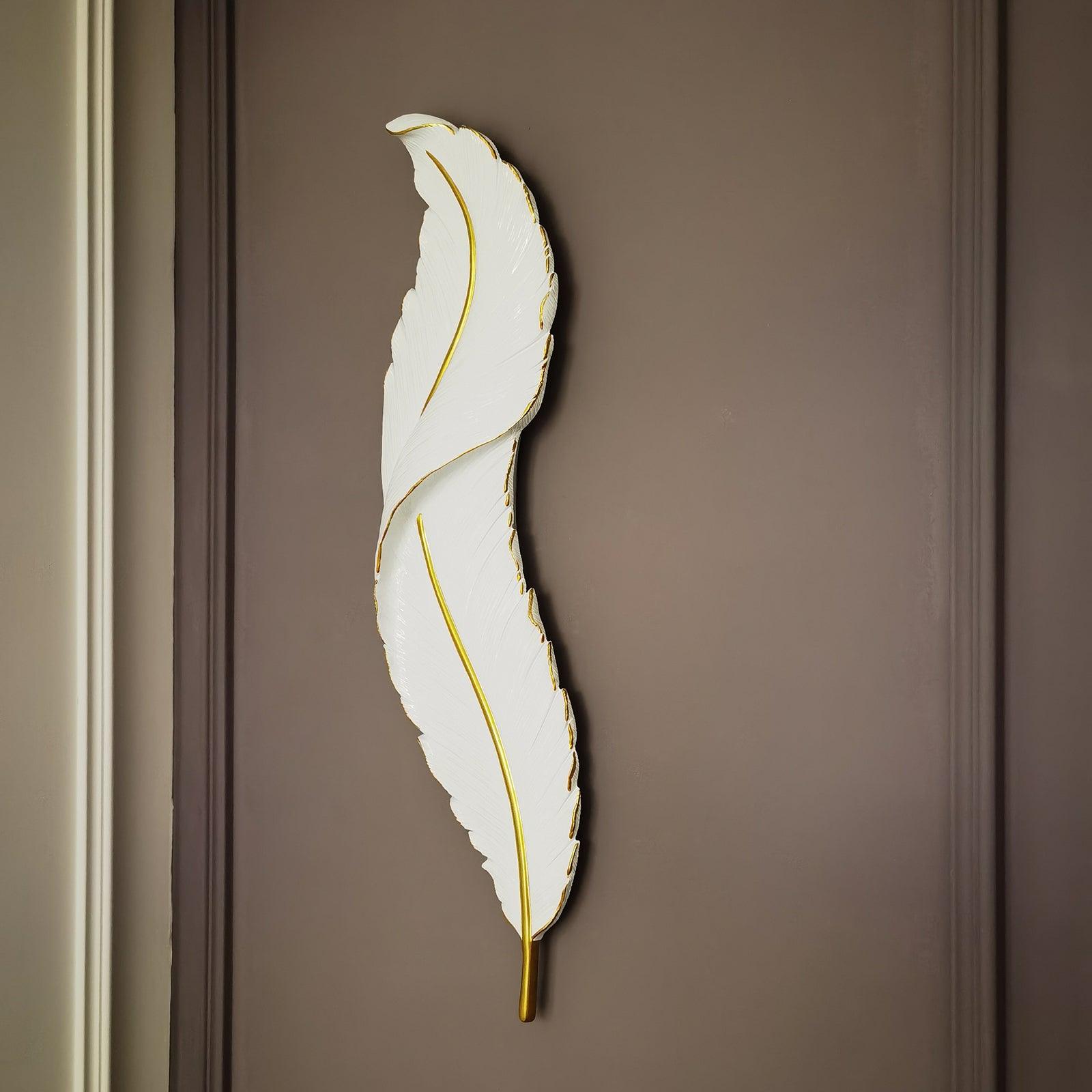 Arvess Individual Creativity Feather Resin Wall Lamp-Neutral Decor
