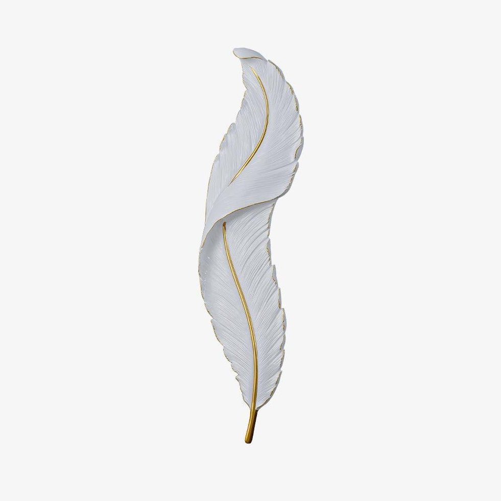 Arvess Individual Creativity Feather Resin Wall Lamp-Neutral Decor