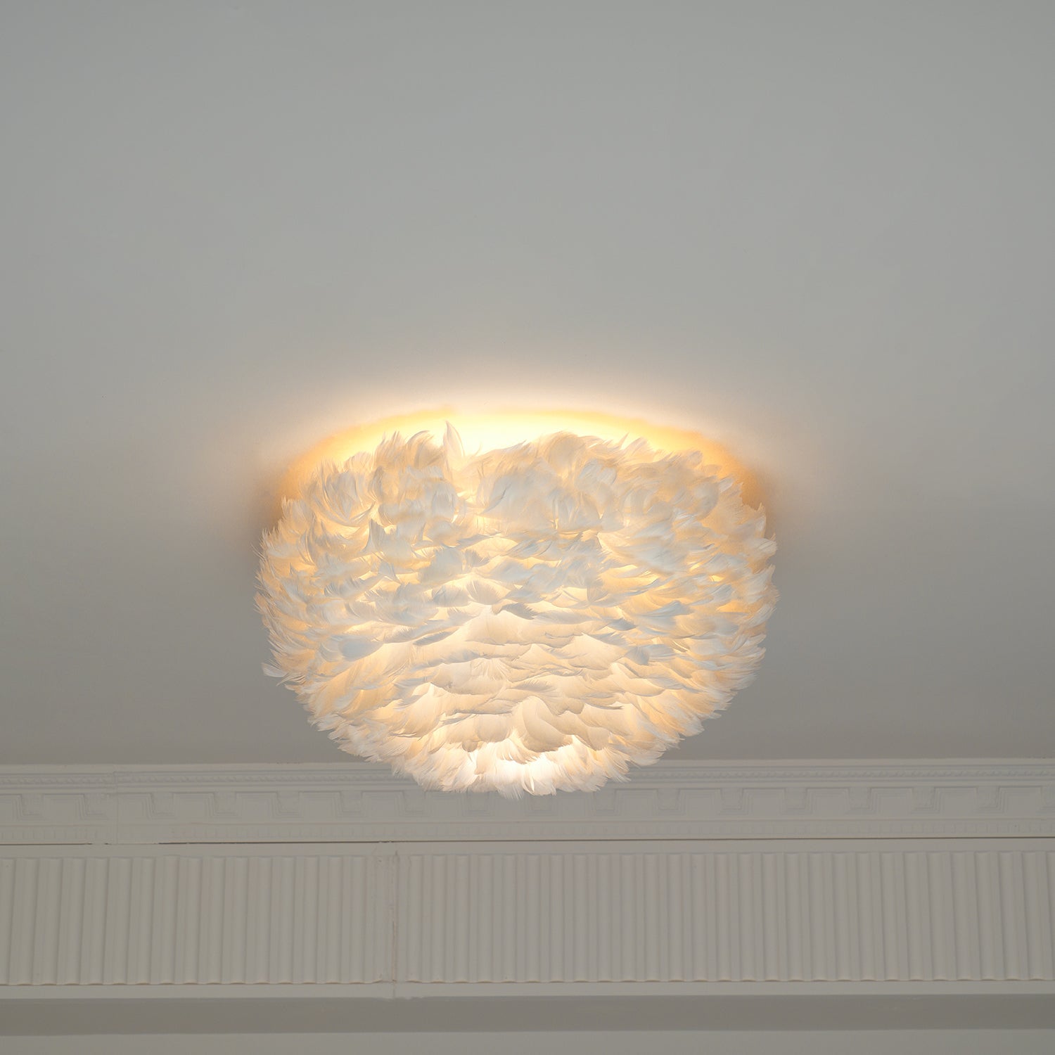 Zalore Premium Nordic Art Feathered Ceiling Lamp-Neutral Decor