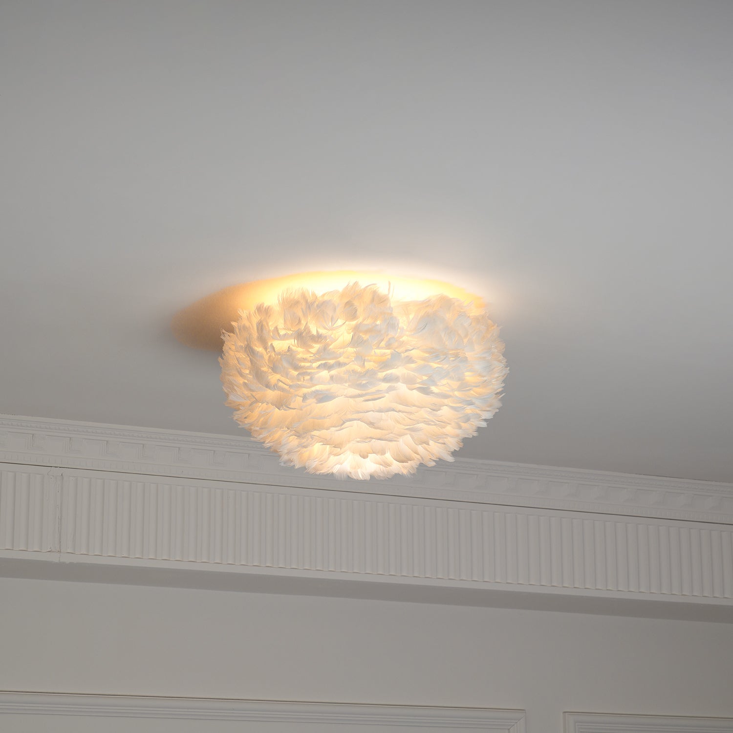 Zalore Premium Nordic Art Feathered Ceiling Lamp-Neutral Decor