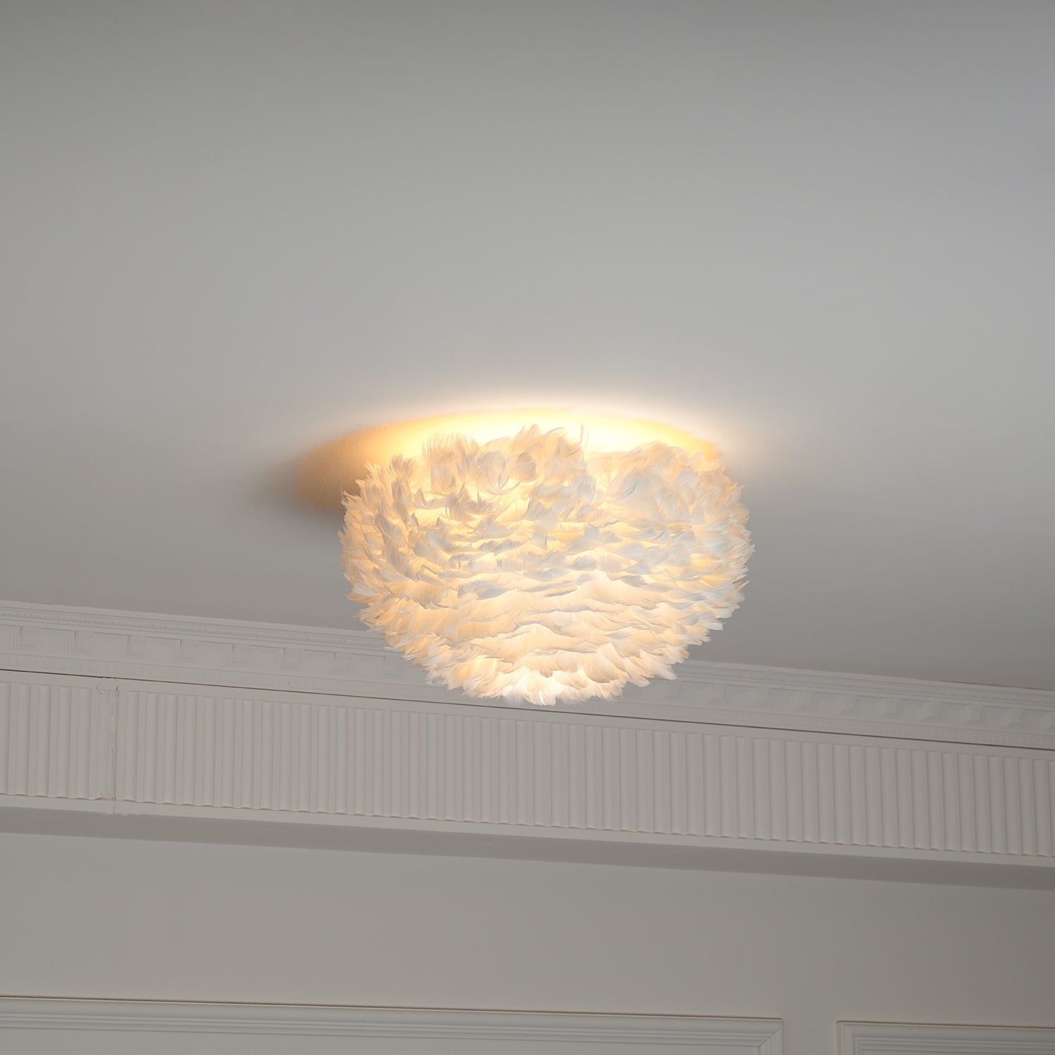 Zalore Premium Nordic Art Feathered Ceiling Lamp-Neutral Decor
