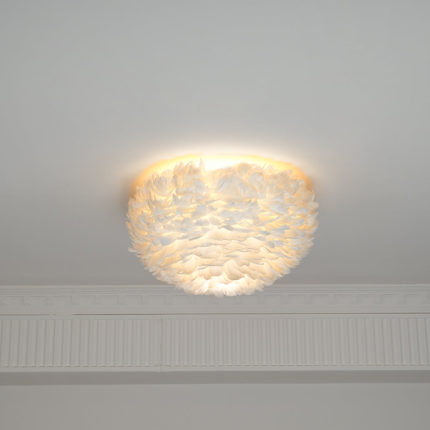 Zalore Premium Nordic Art Feathered Ceiling Lamp-Neutral Decor