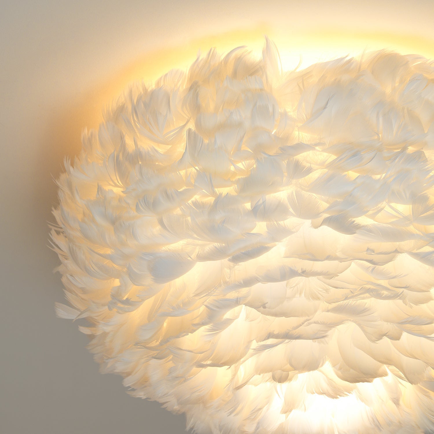 Zalore Premium Nordic Art Feathered Ceiling Lamp-Neutral Decor