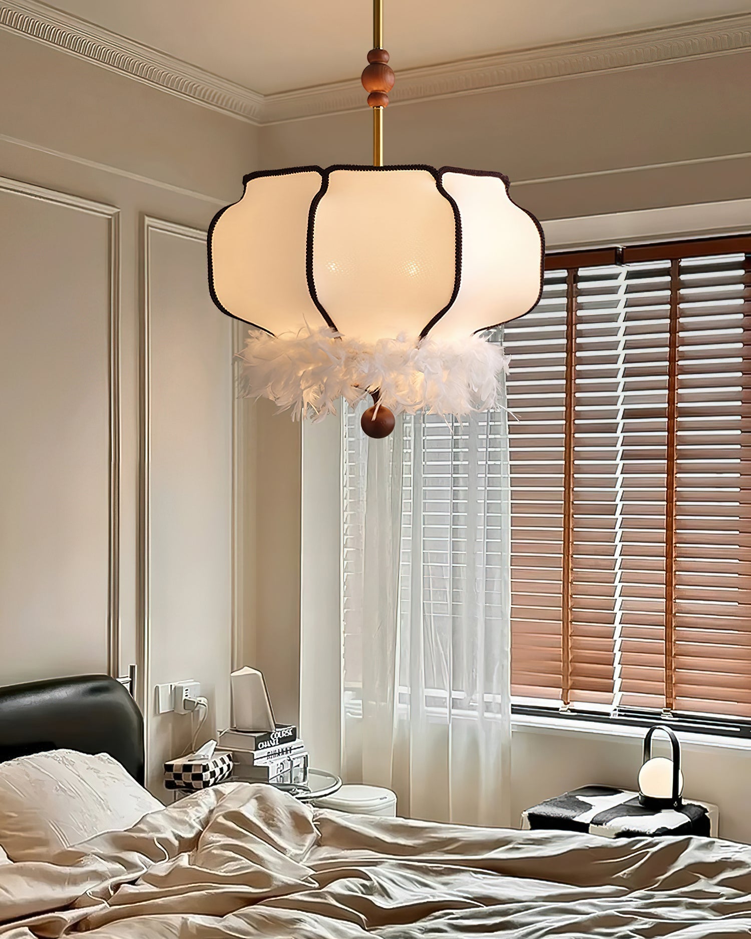 Grace Luxury Fabric Pendant Light-Neutral Decor