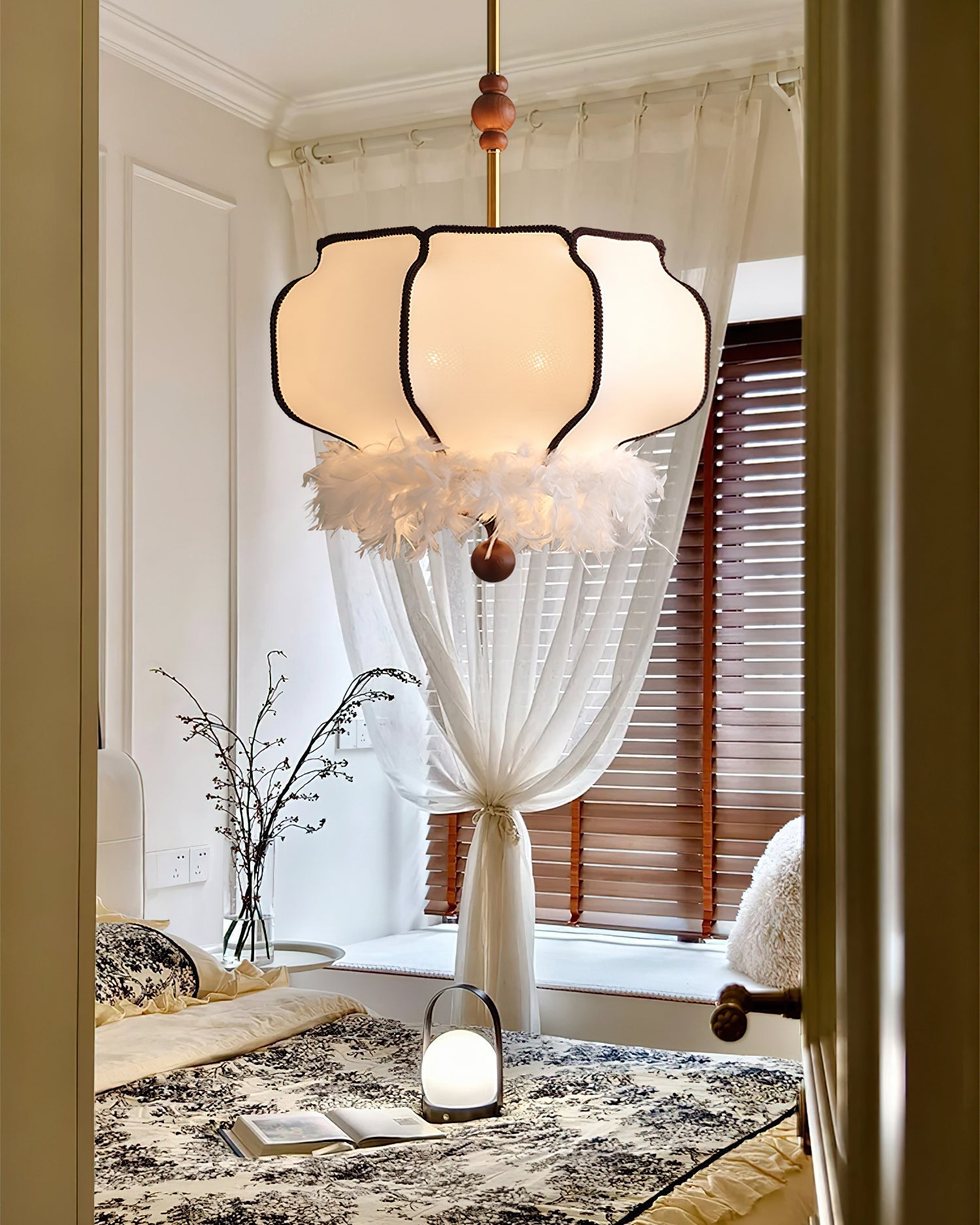 Grace Luxury Fabric Pendant Light-Neutral Decor