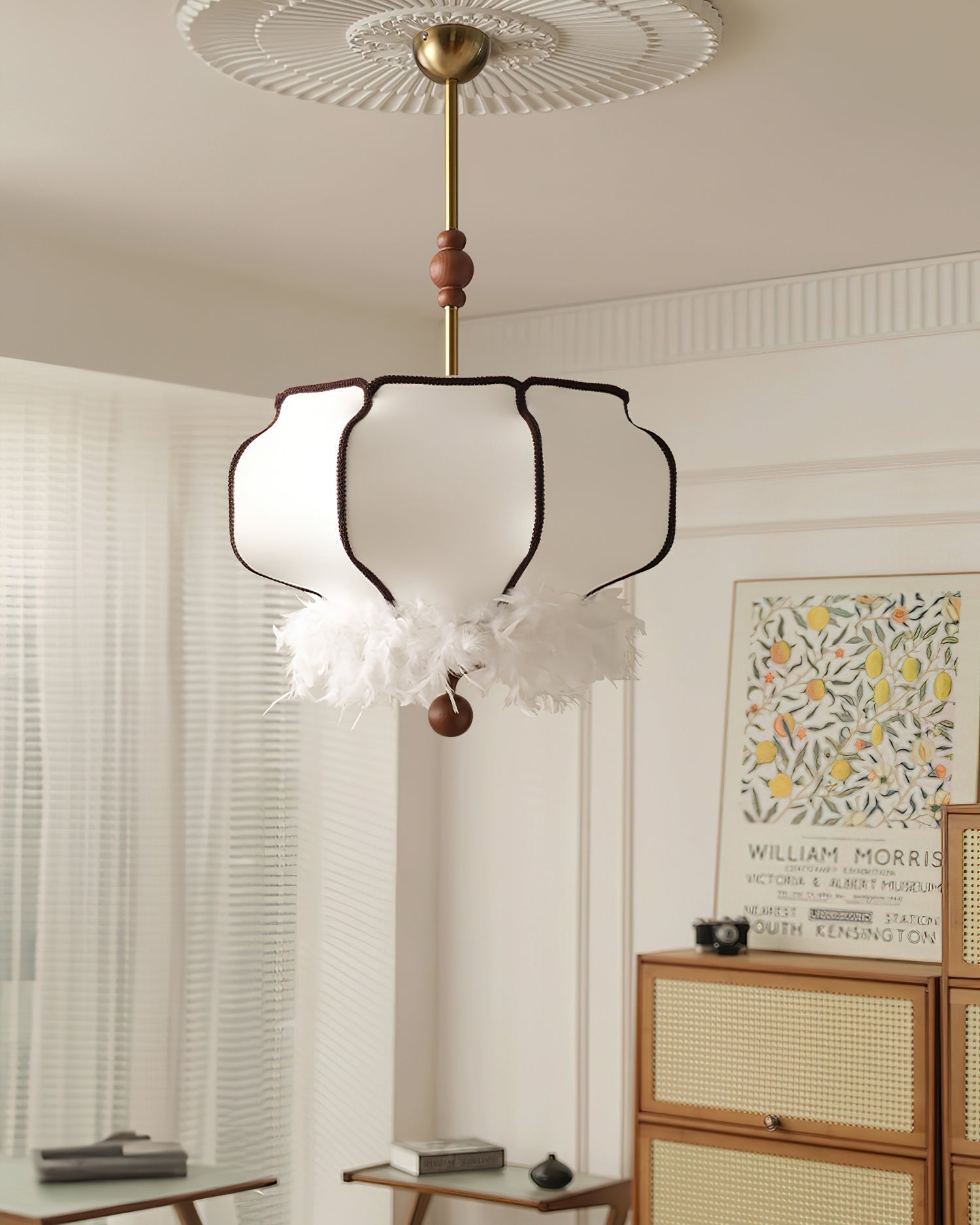 Grace Luxury Fabric Pendant Light-Neutral Decor