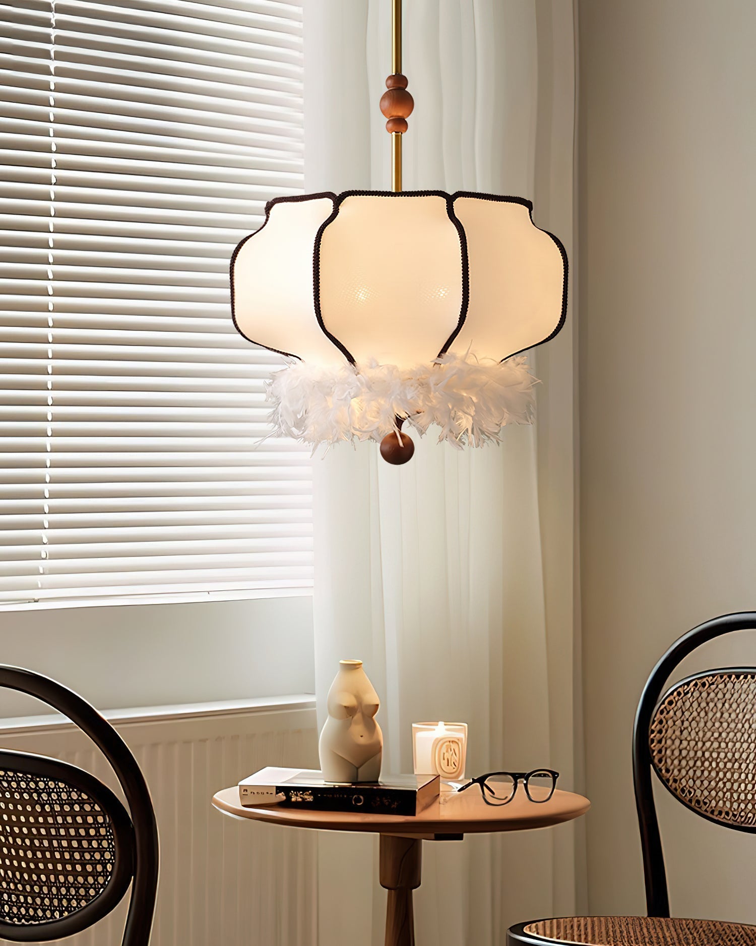 Grace Luxury Fabric Pendant Light-Neutral Decor