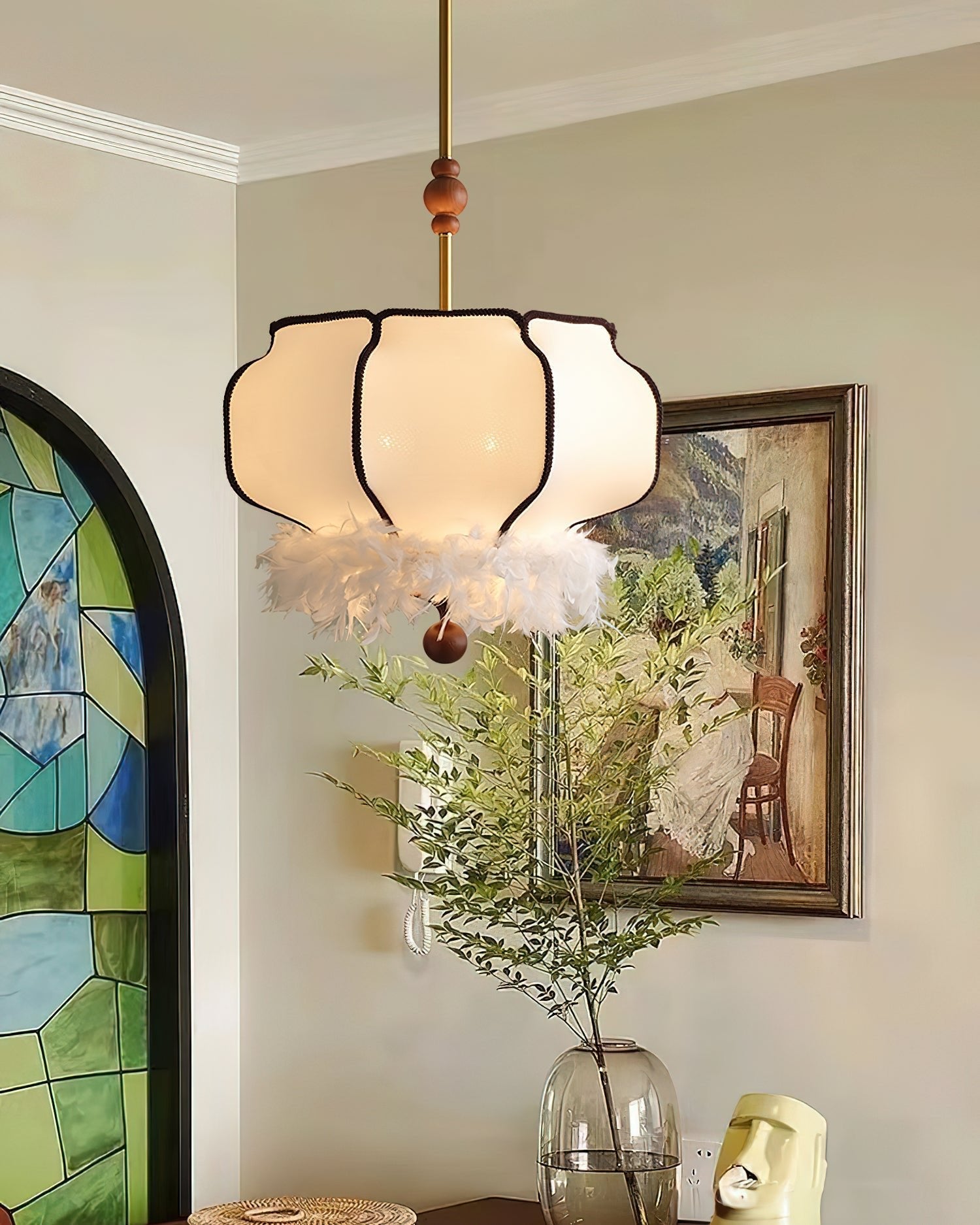 Grace Luxury Fabric Pendant Light-Neutral Decor