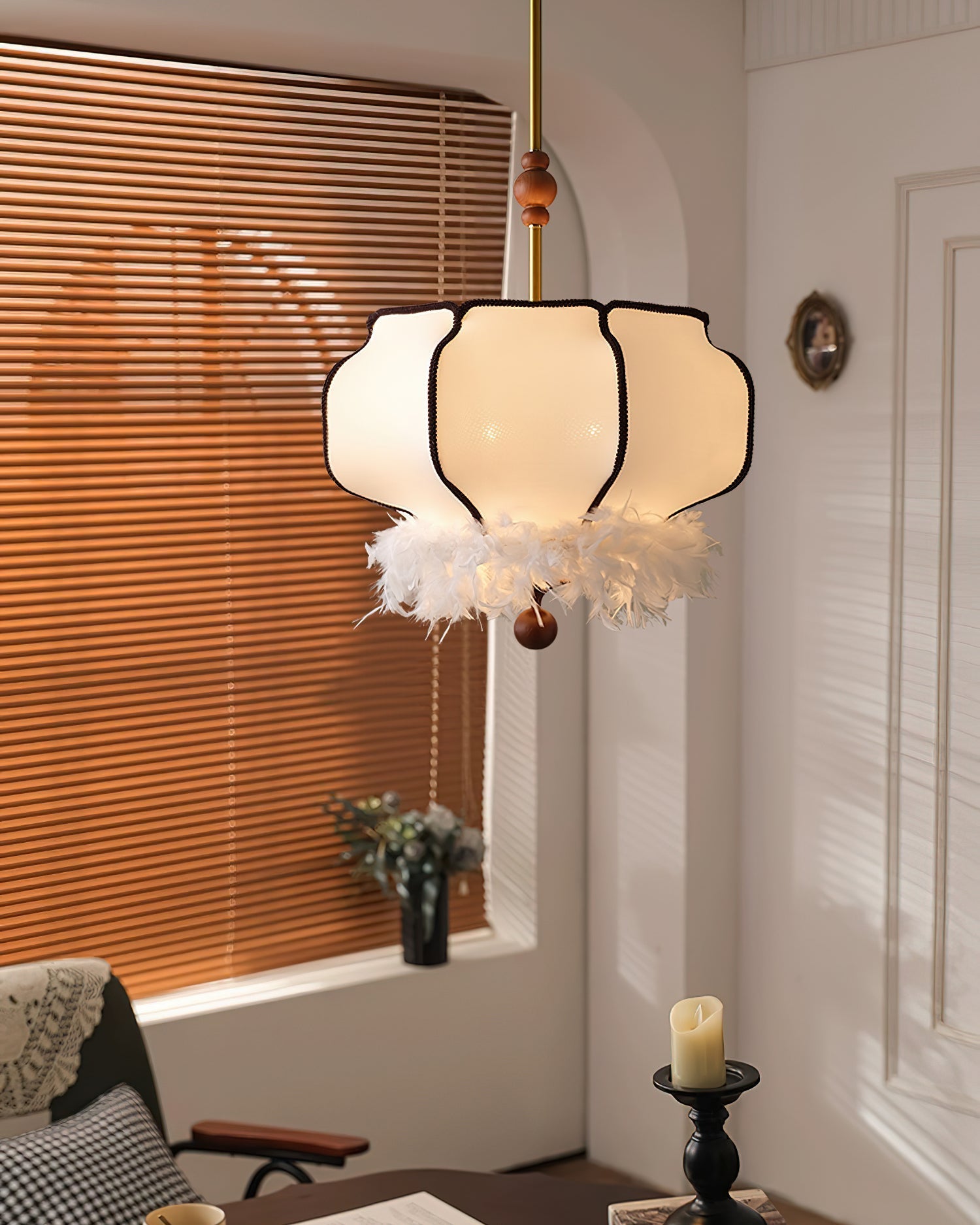 Grace Luxury Fabric Pendant Light-Neutral Decor