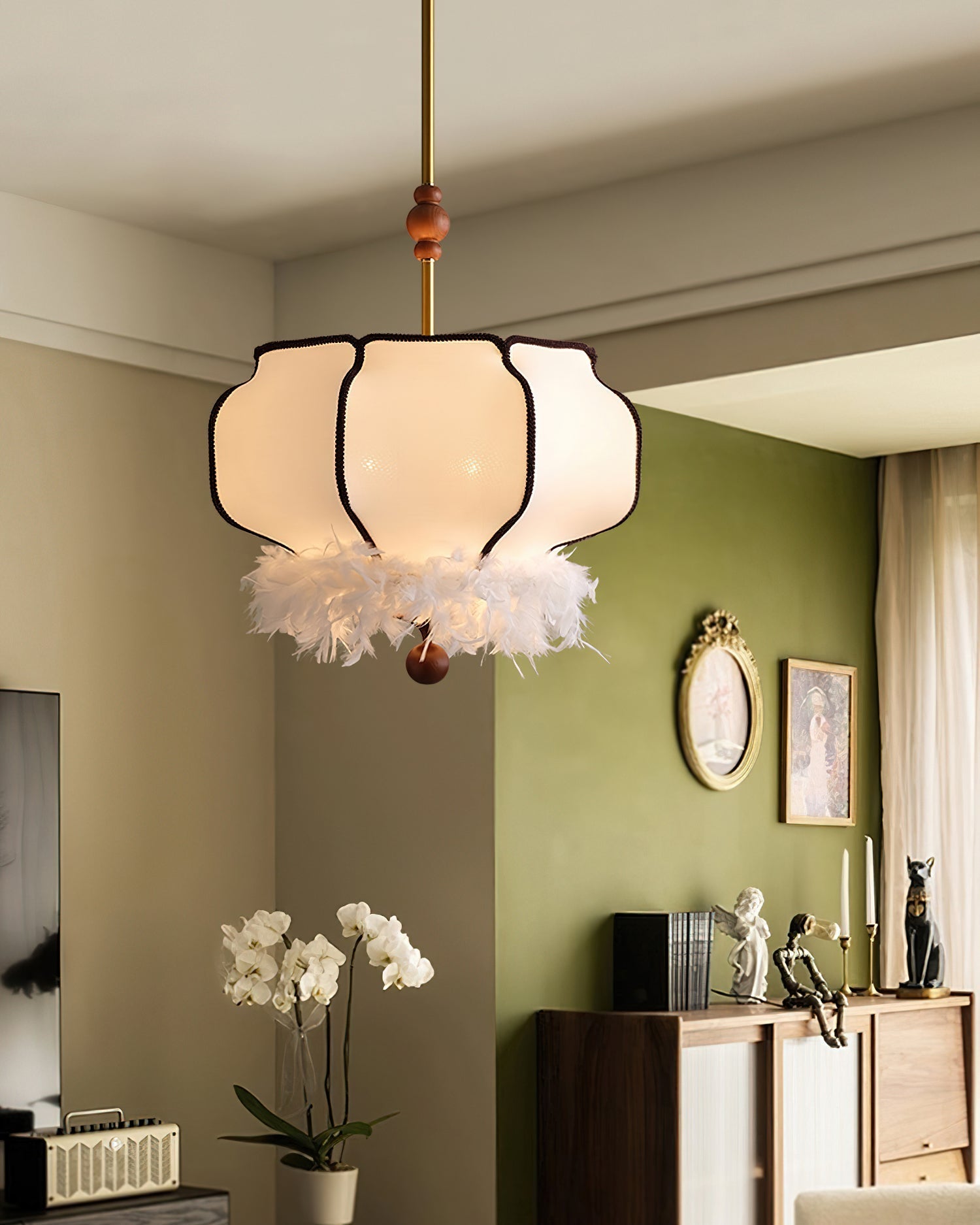 Grace Luxury Fabric Pendant Light-Neutral Decor