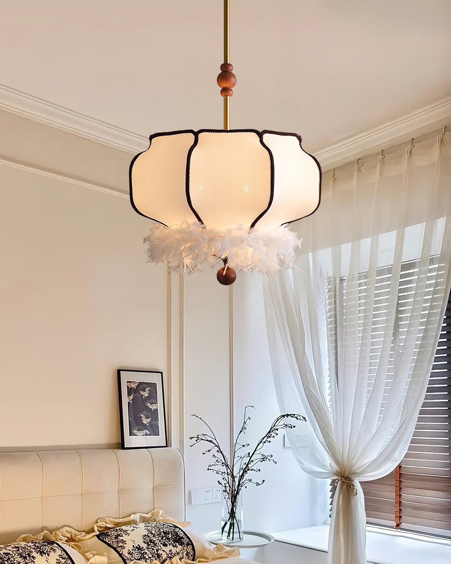 Grace Luxury Fabric Pendant Light-Neutral Decor