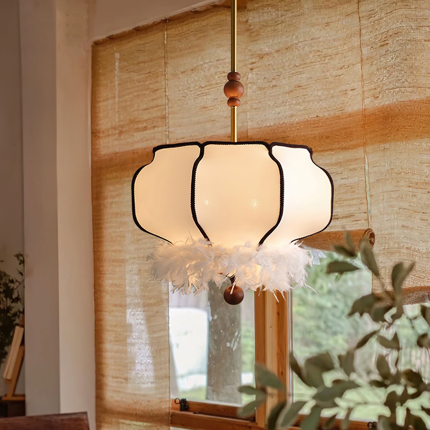 Grace Luxury Fabric Pendant Light-Neutral Decor