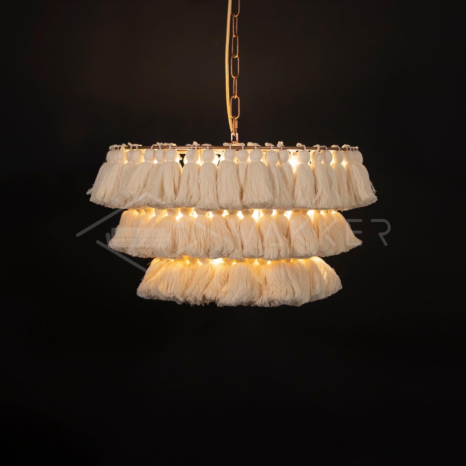 Arixo Chandelier Pink Bohemian Chic-Neutral Decor