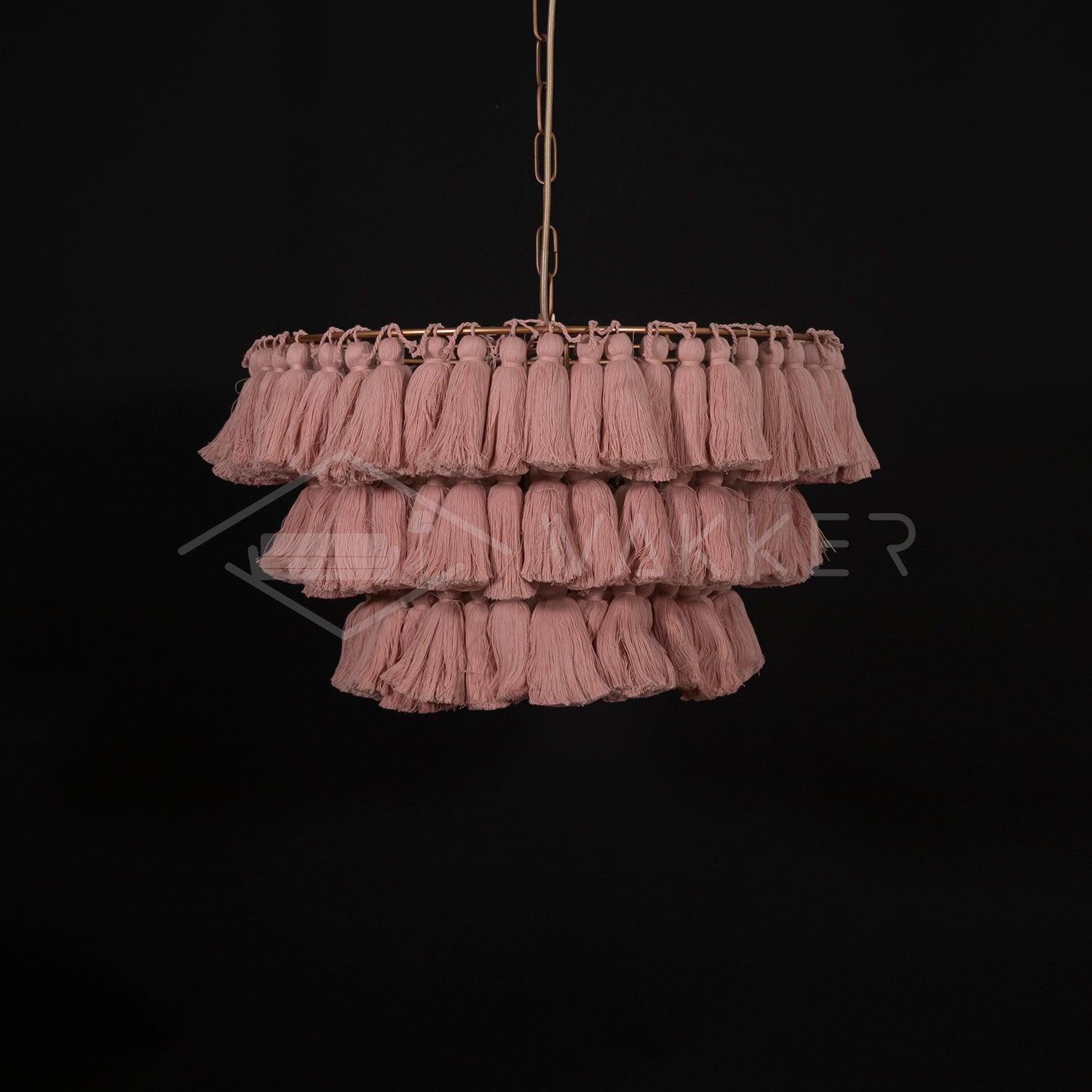 Arixo Chandelier Pink Bohemian Chic-Neutral Decor