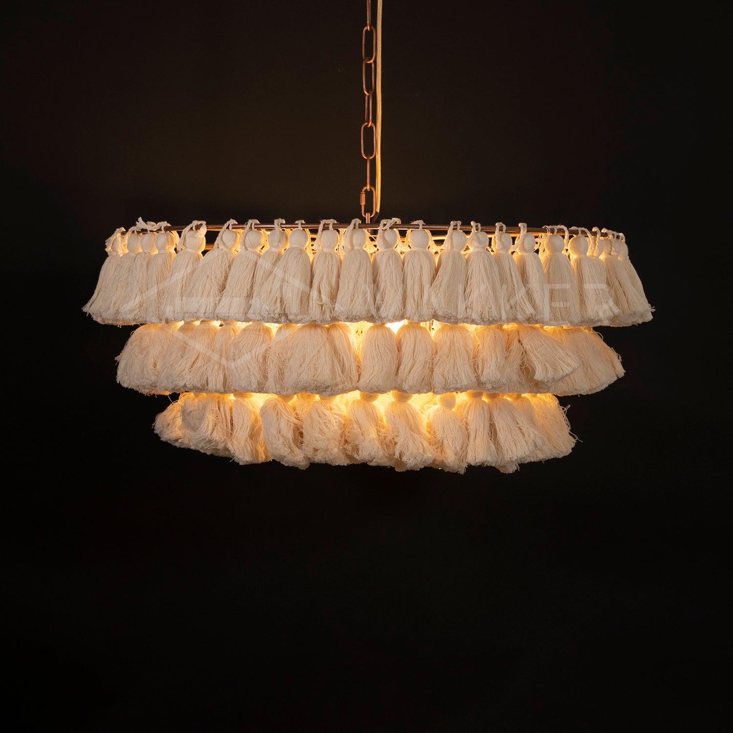 Arixo Chandelier Pink Bohemian Chic-Neutral Decor