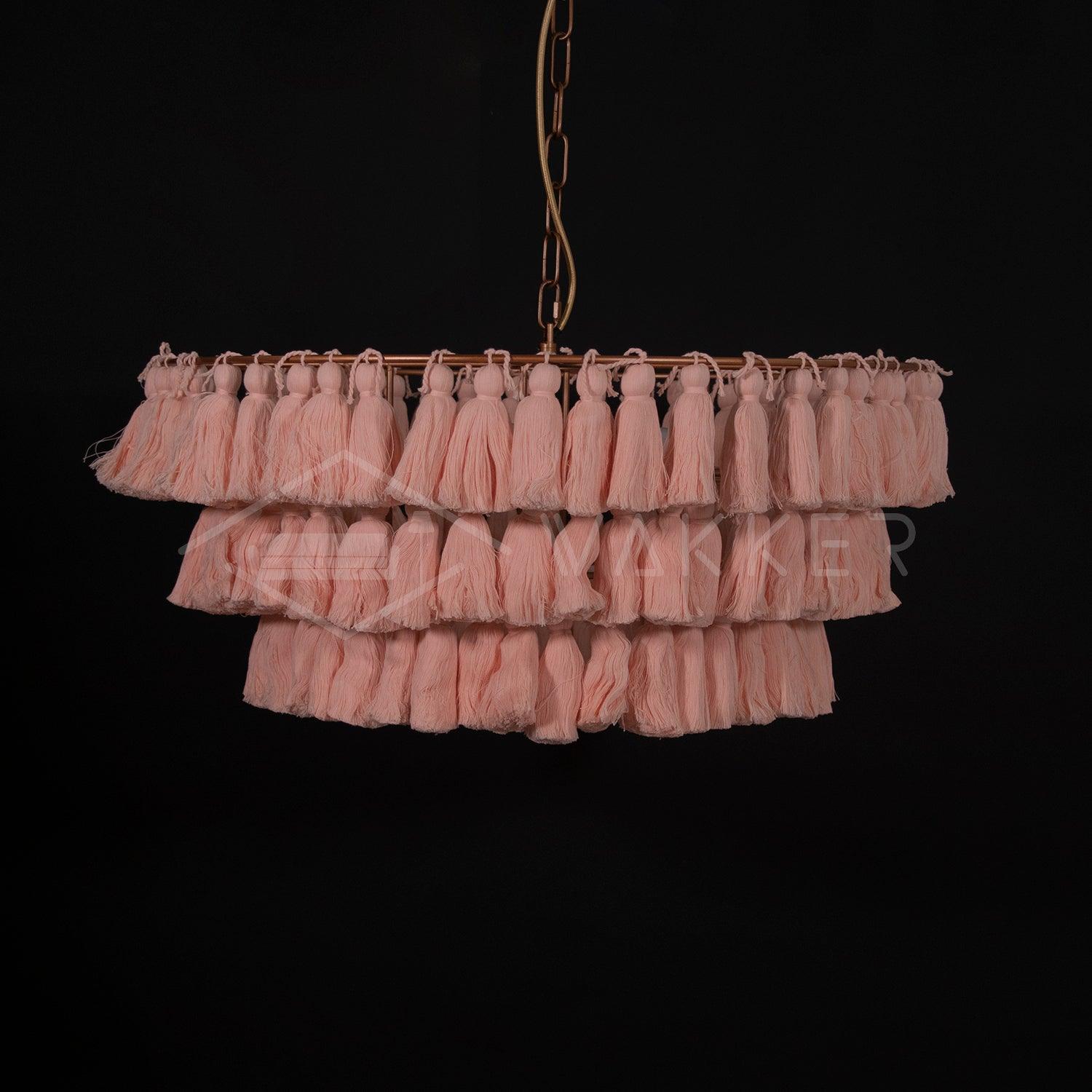 Arixo Chandelier Pink Bohemian Chic-Neutral Decor