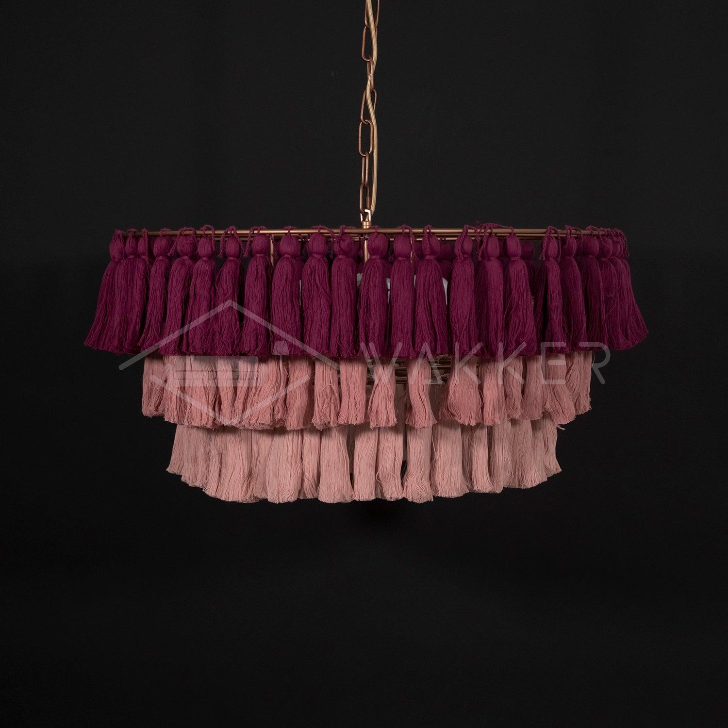 Arixo Chandelier Pink Bohemian Chic-Neutral Decor