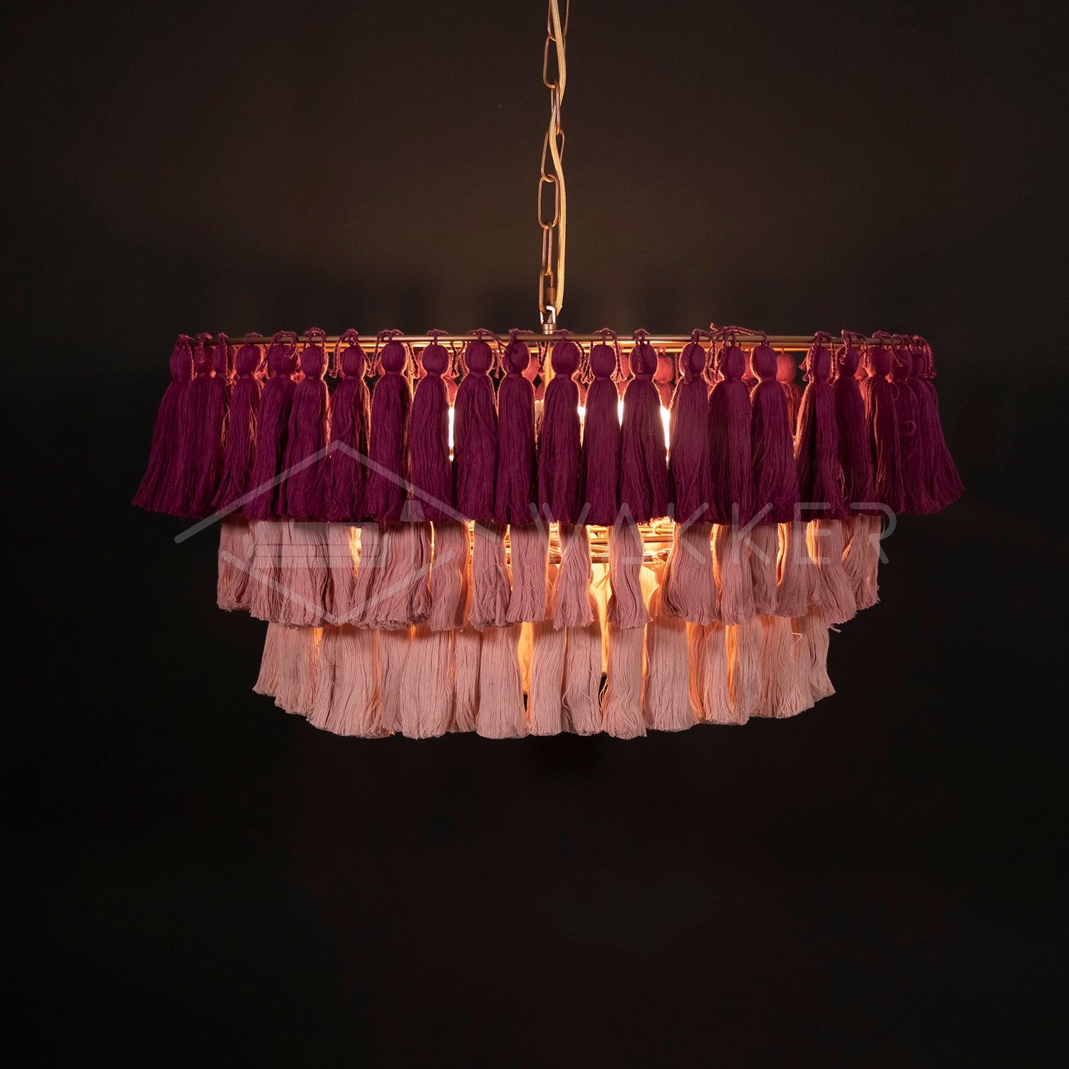 Arixo Chandelier Pink Bohemian Chic-Neutral Decor