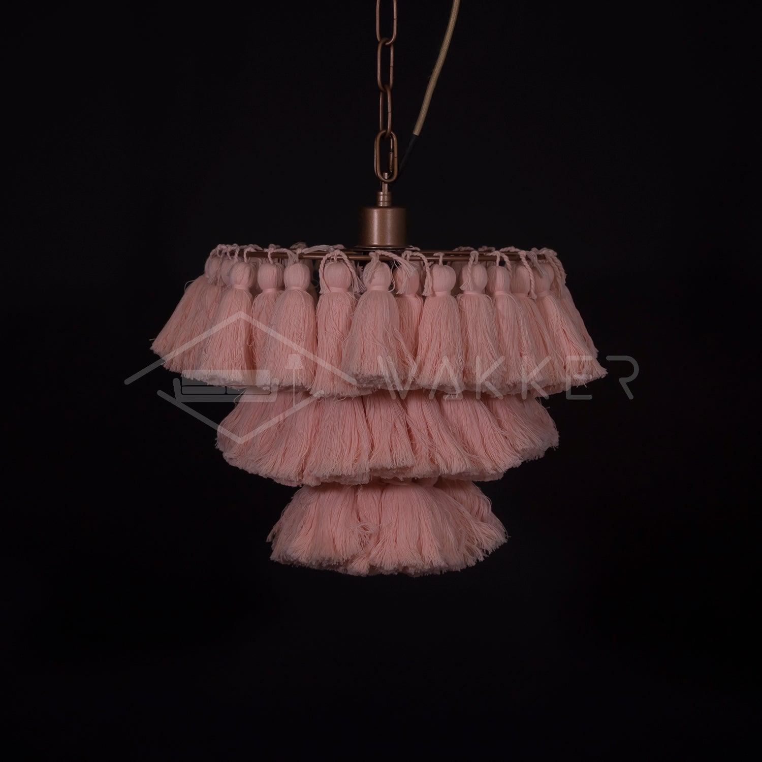 Arixo Chandelier Pink Bohemian Chic-Neutral Decor