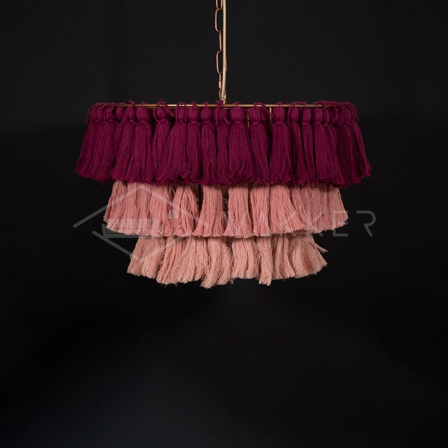 Arixo Chandelier Pink Bohemian Chic-Neutral Decor