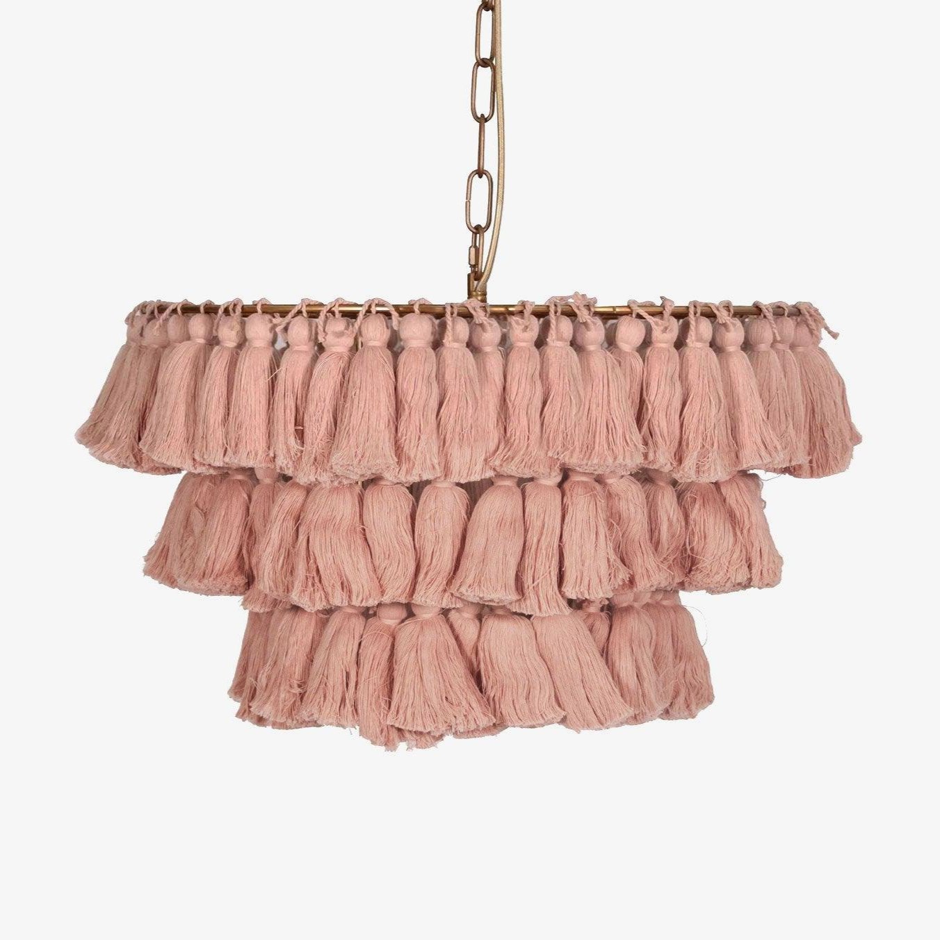 Arixo Chandelier Pink Bohemian Chic-Neutral Decor