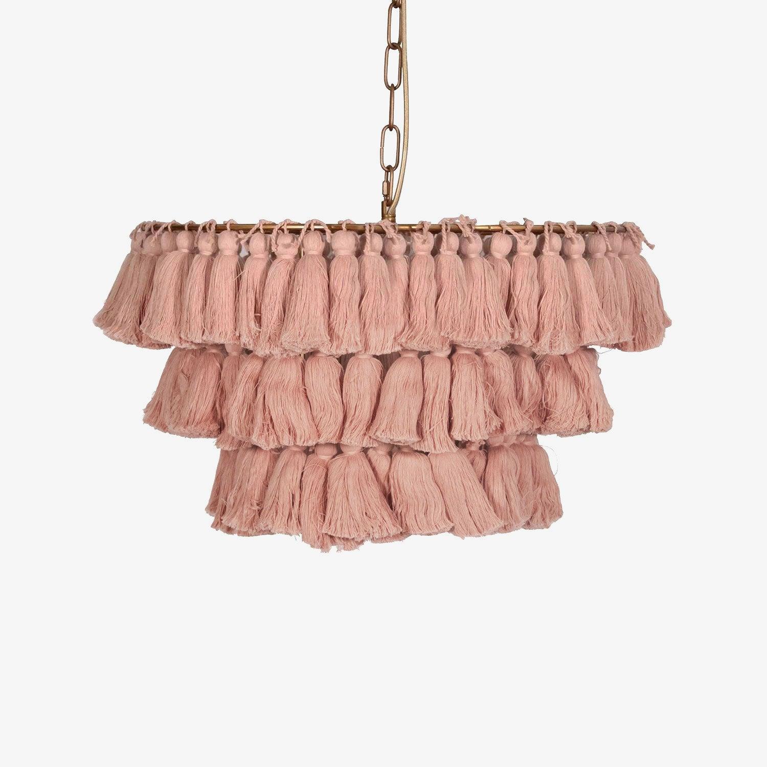 Arixo Chandelier Pink Bohemian Chic-Neutral Decor