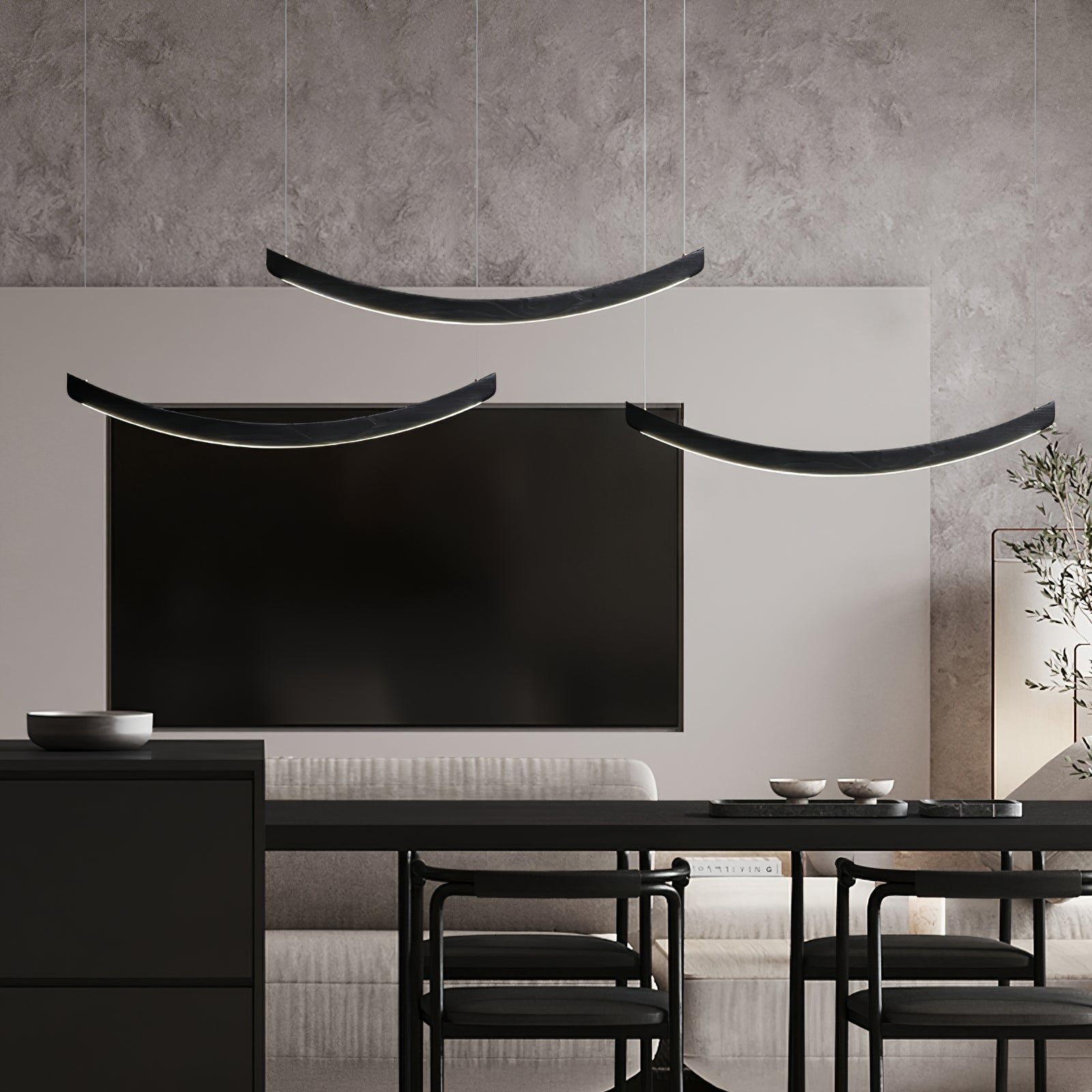 Felix Crescent Pendant Lamp-Neutral Decor
